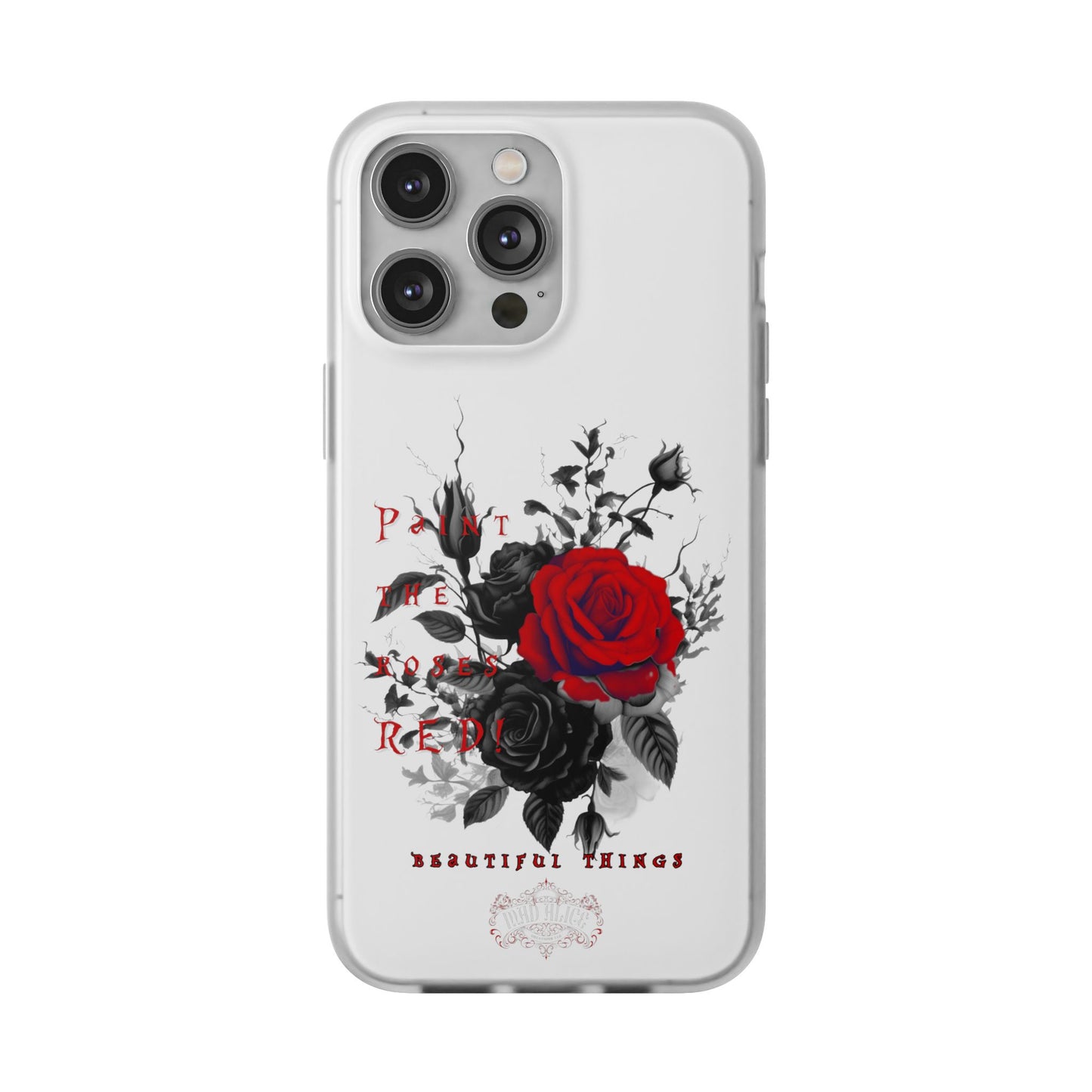 Red Rose Floral Phone Case — 'Paint the Red' Artistic iPhone Cover