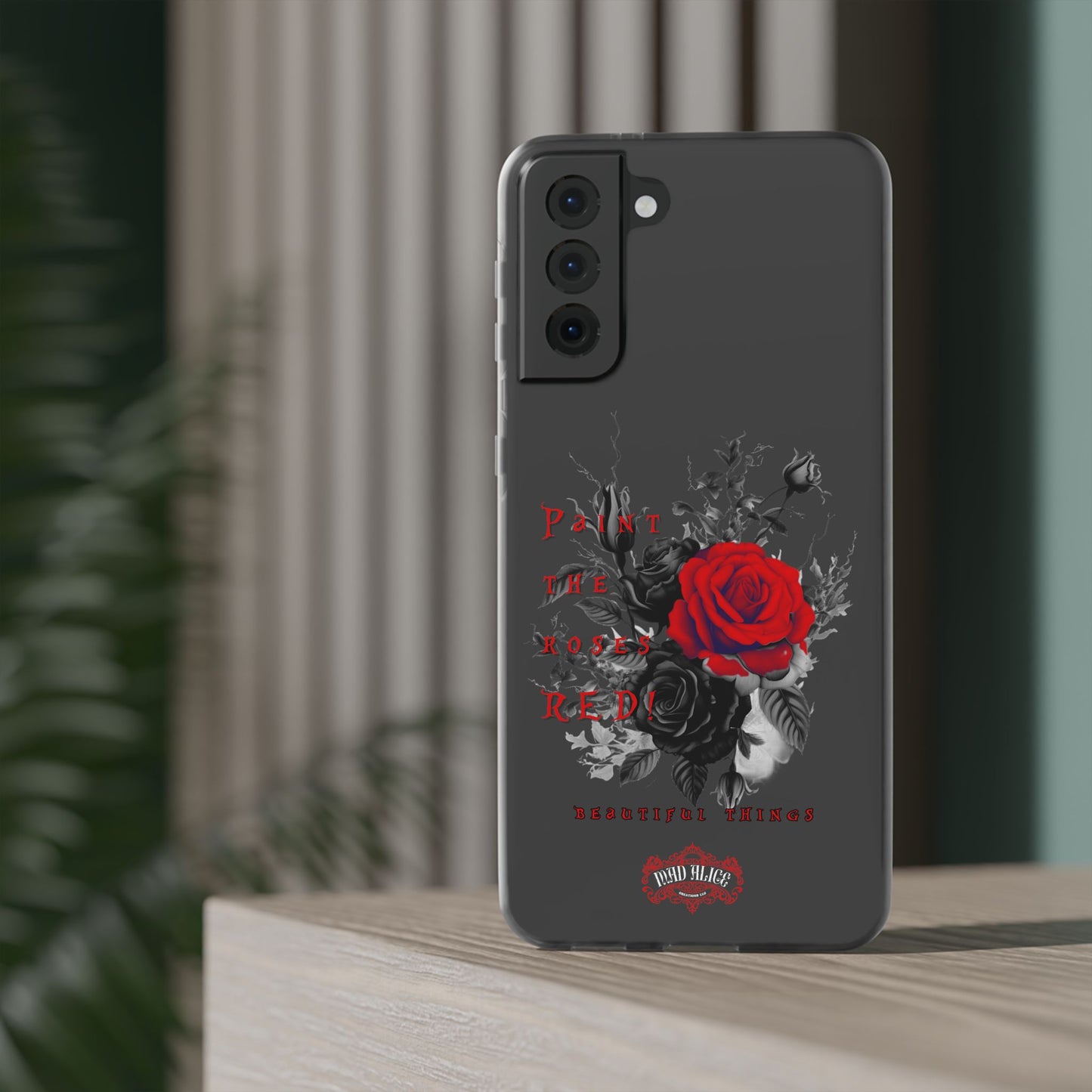 Red Rose Floral Phone Case — 'Paint the Red' Artistic iPhone Cover