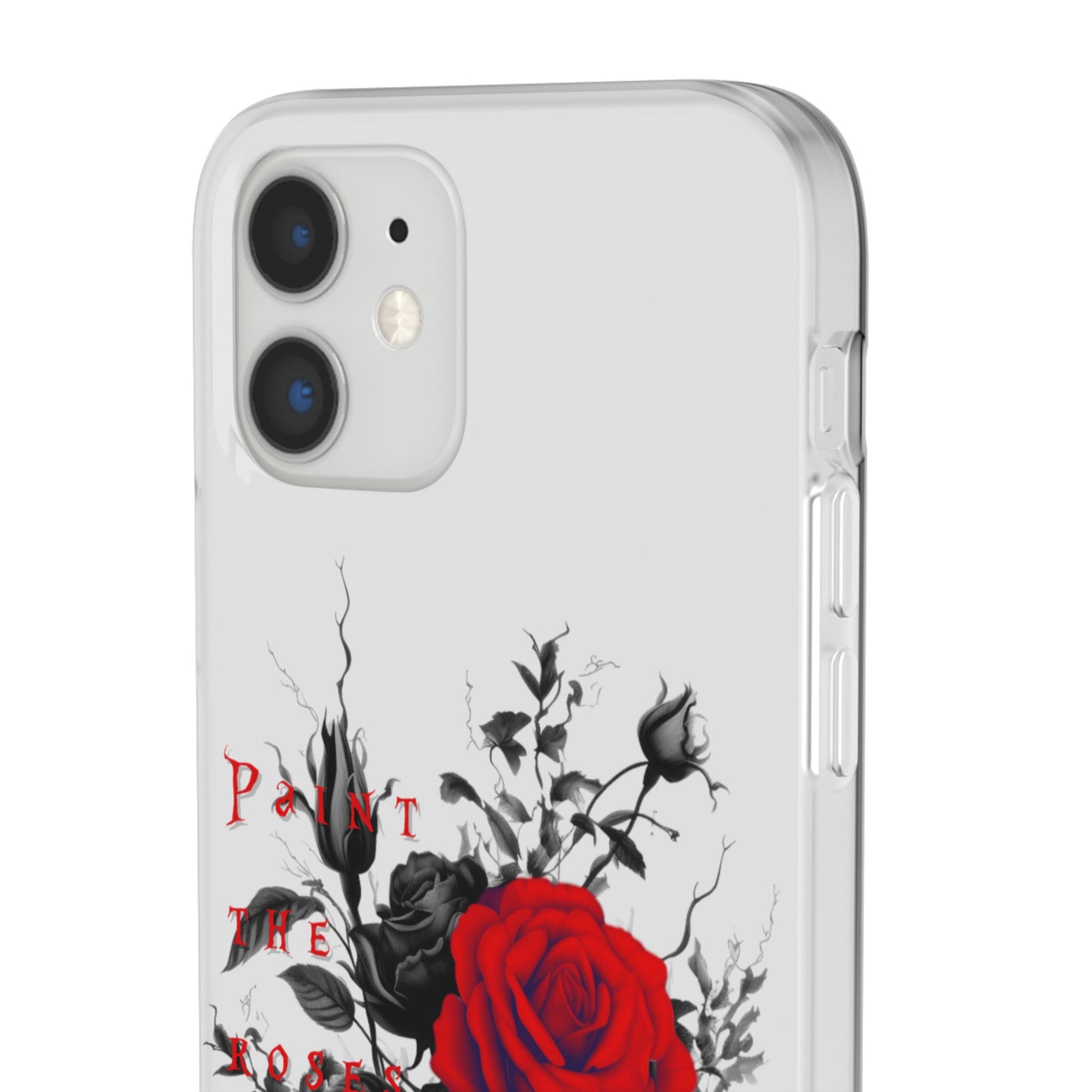 Red Rose Floral Phone Case — 'Paint the Red' Artistic iPhone Cover