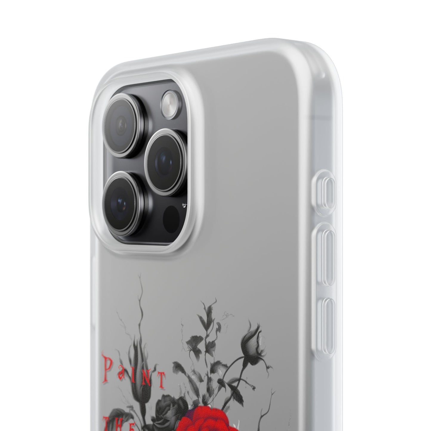 Red Rose Floral Phone Case — 'Paint the Red' Artistic iPhone Cover