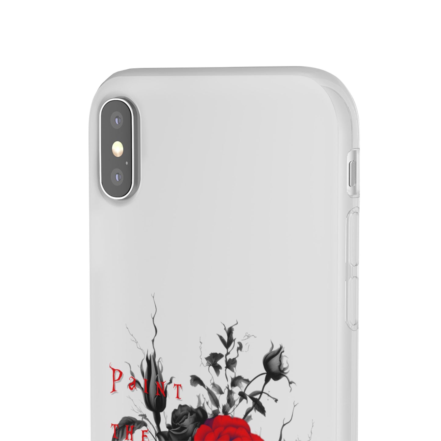 Red Rose Floral Phone Case — 'Paint the Red' Artistic iPhone Cover