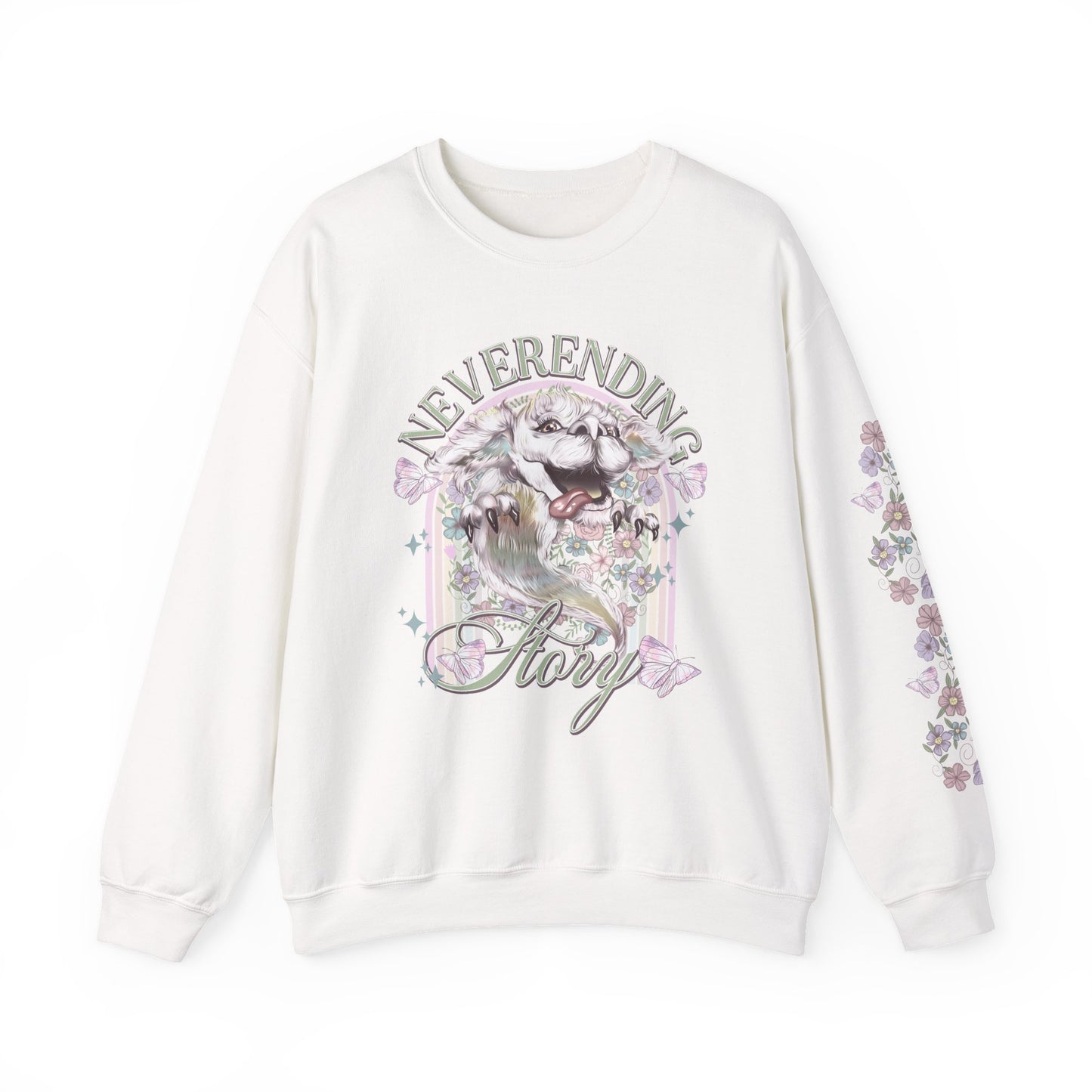 Neverending Story Sweatshirt — Fantasy Cat Graphic Crewneck