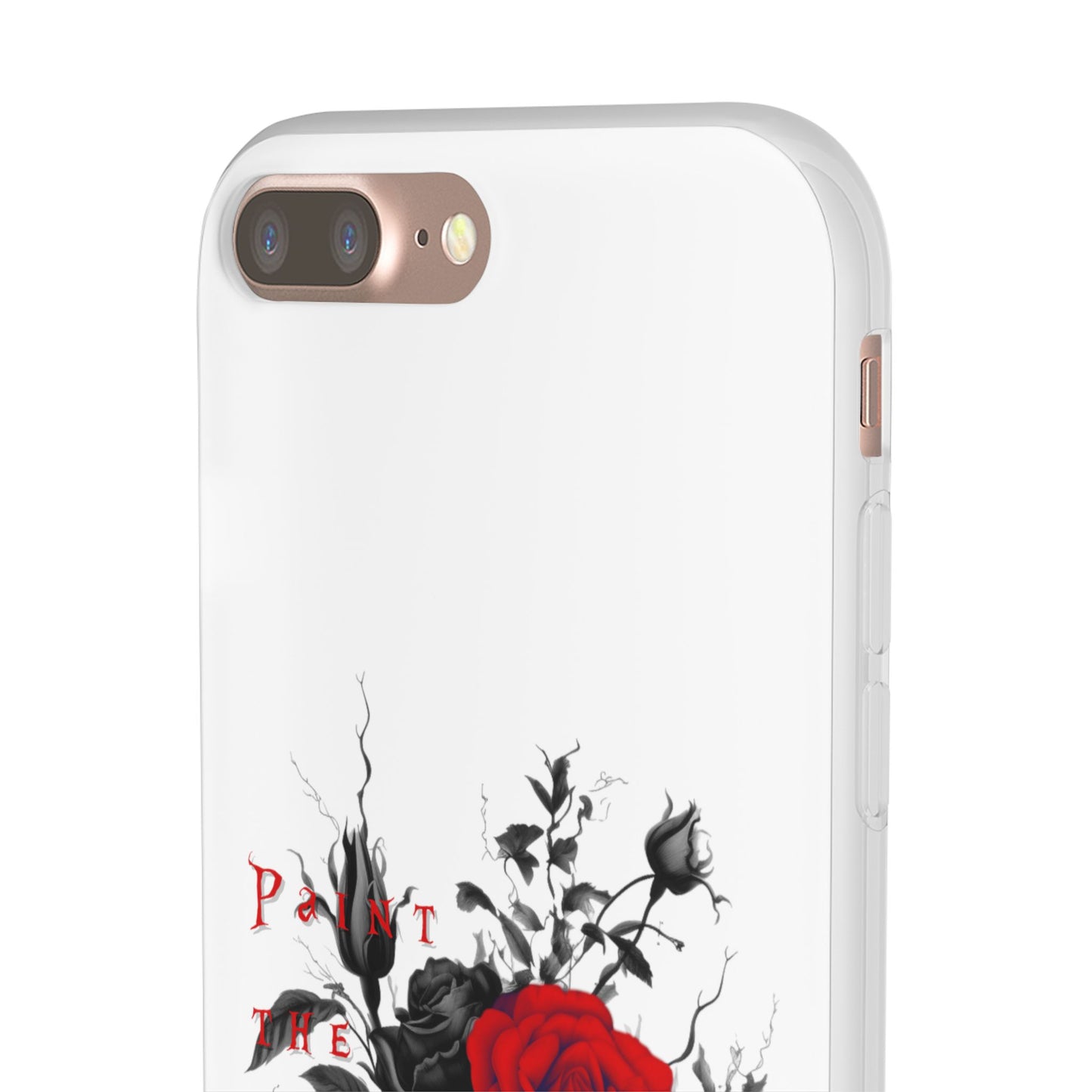 Red Rose Floral Phone Case — 'Paint the Red' Artistic iPhone Cover