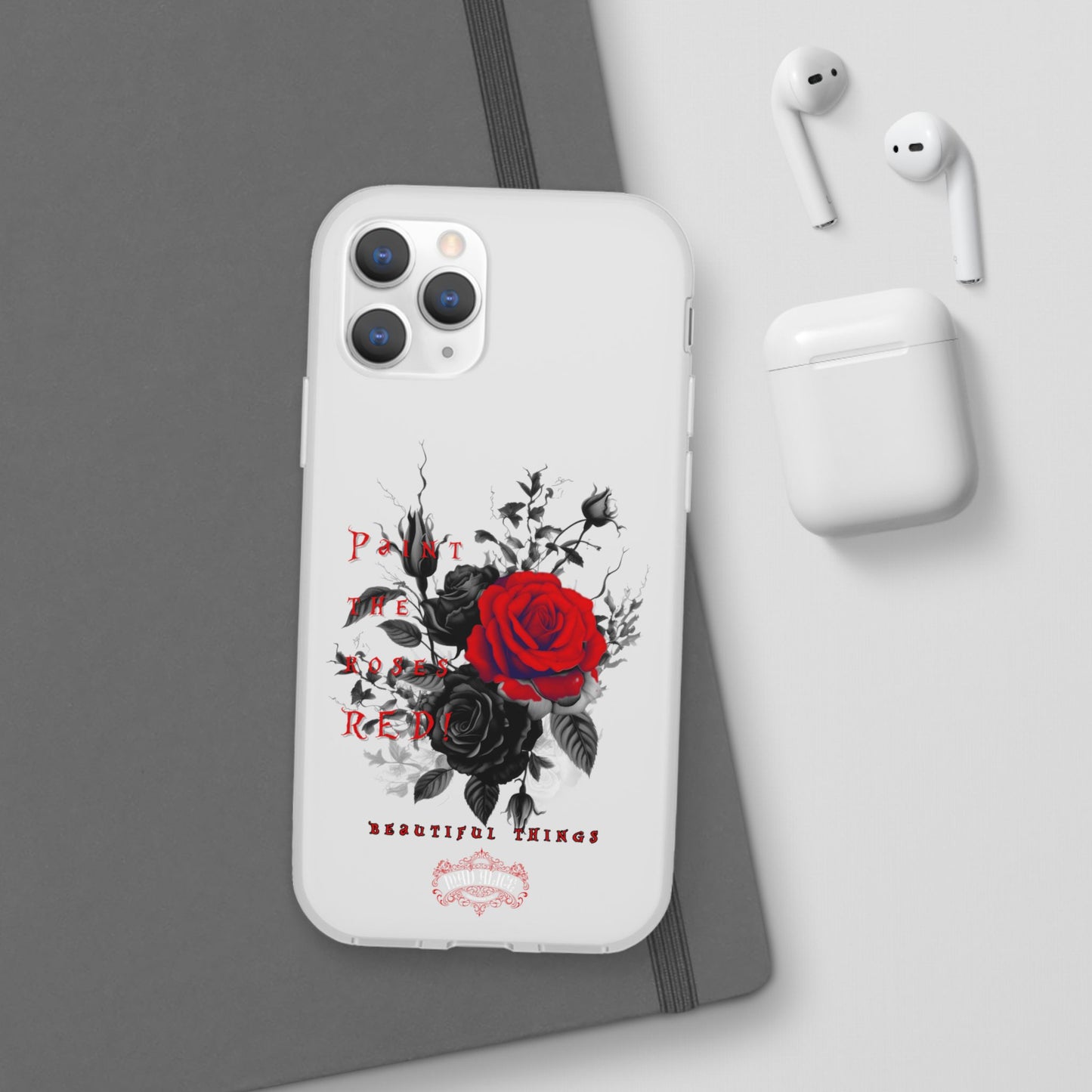 Red Rose Floral Phone Case — 'Paint the Red' Artistic iPhone Cover