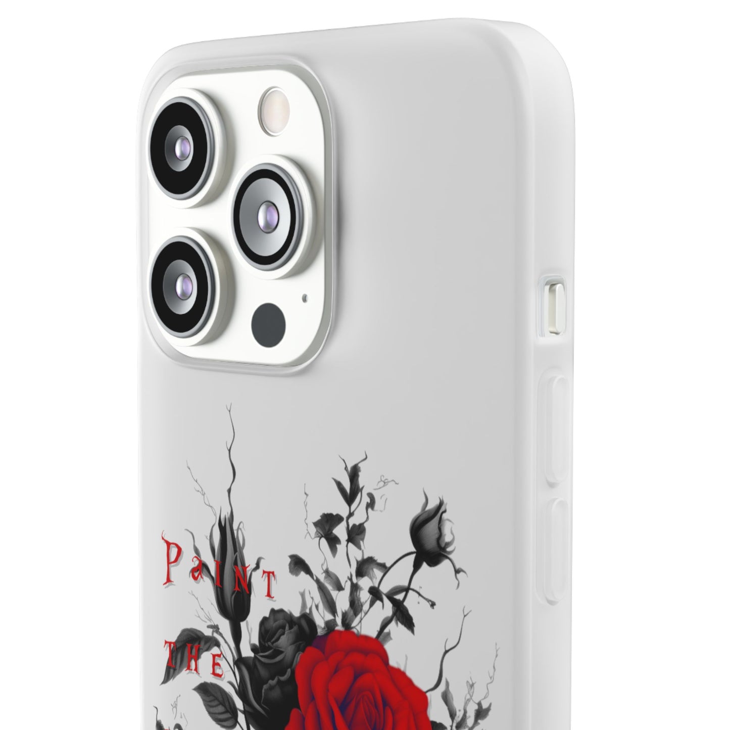 Red Rose Floral Phone Case — 'Paint the Red' Artistic iPhone Cover