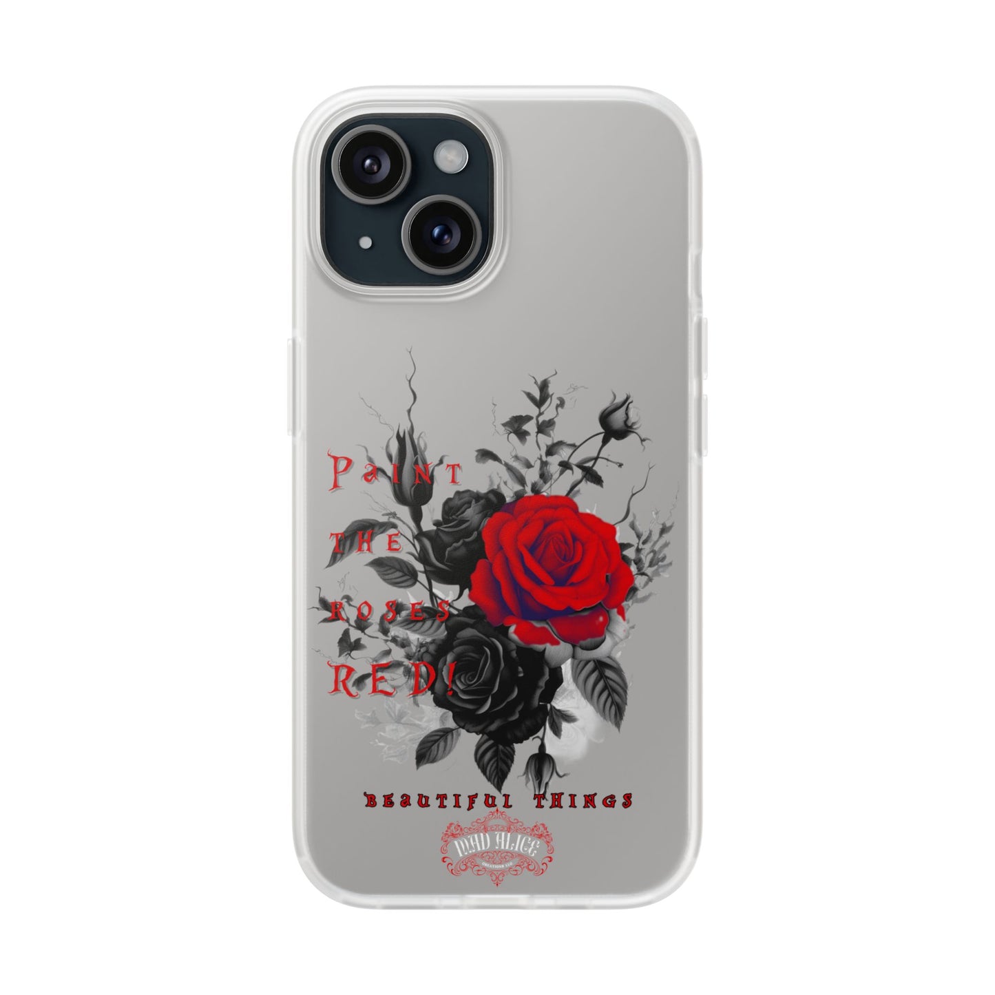 Red Rose Floral Phone Case — 'Paint the Red' Artistic iPhone Cover