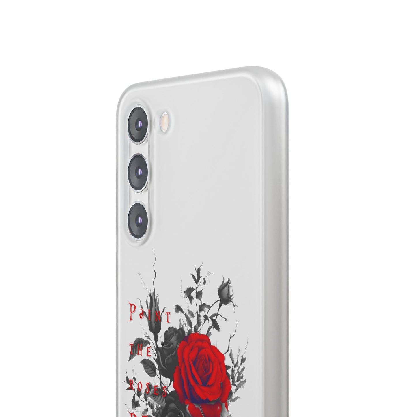 Red Rose Floral Phone Case — 'Paint the Red' Artistic iPhone Cover