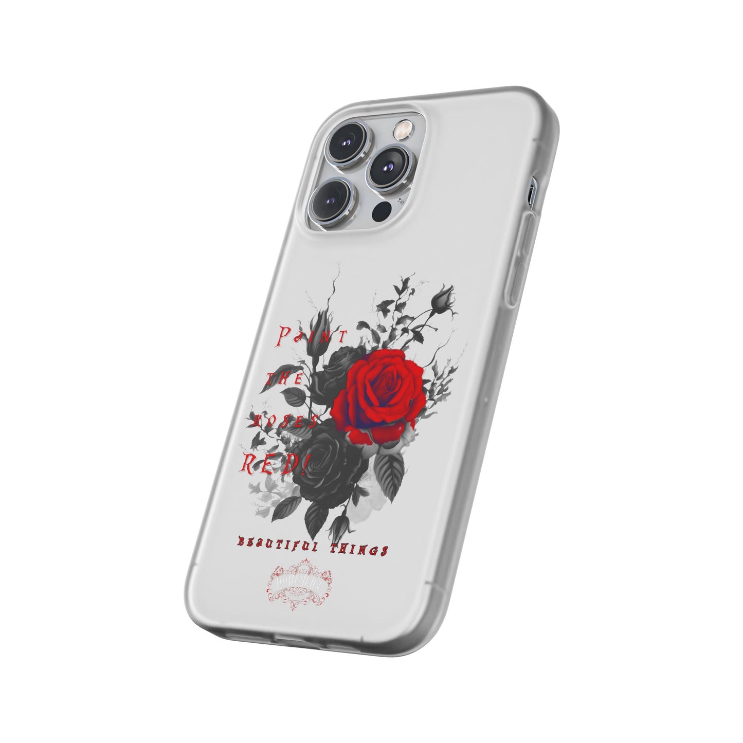 Red Rose Floral Phone Case — 'Paint the Red' Artistic iPhone Cover