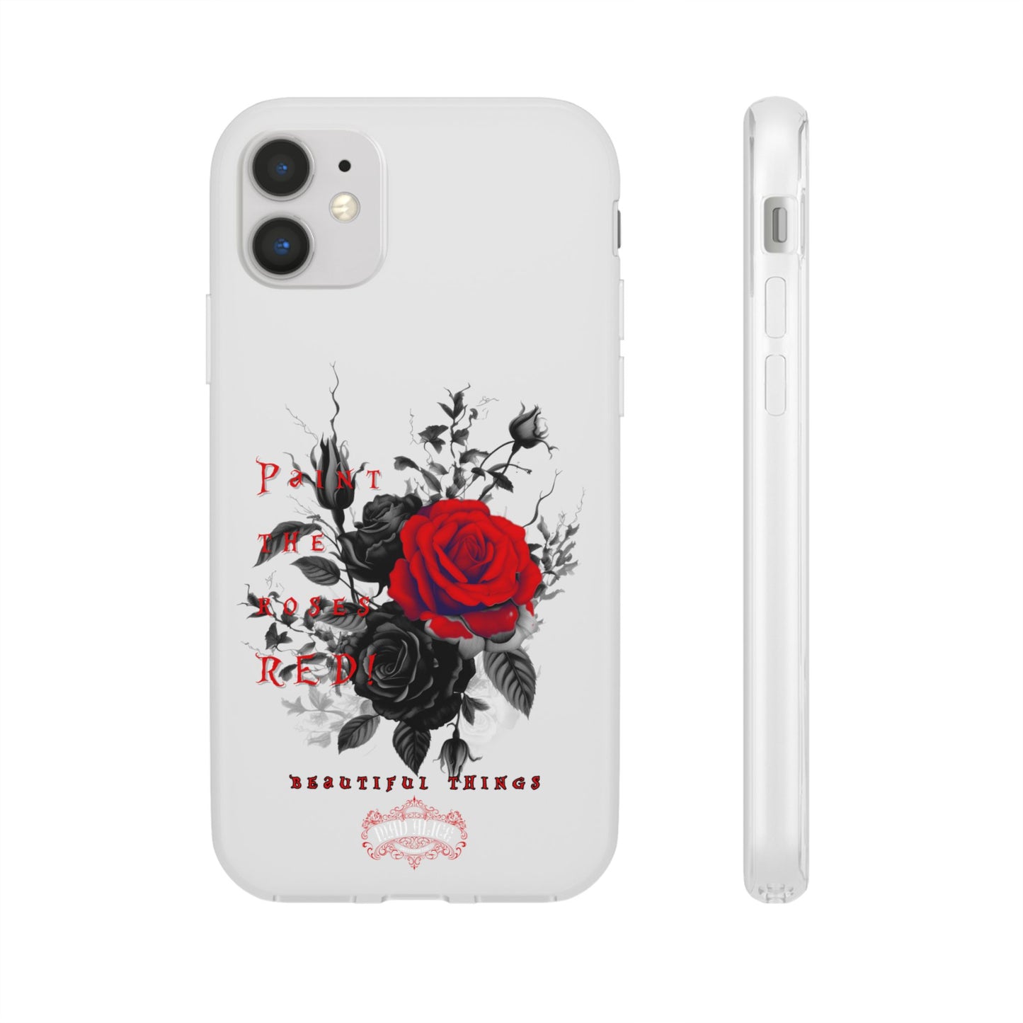Red Rose Floral Phone Case — 'Paint the Red' Artistic iPhone Cover