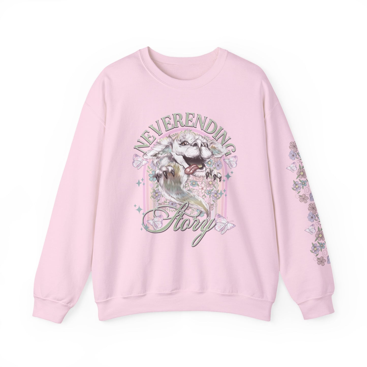 Neverending Story Sweatshirt — Fantasy Cat Graphic Crewneck