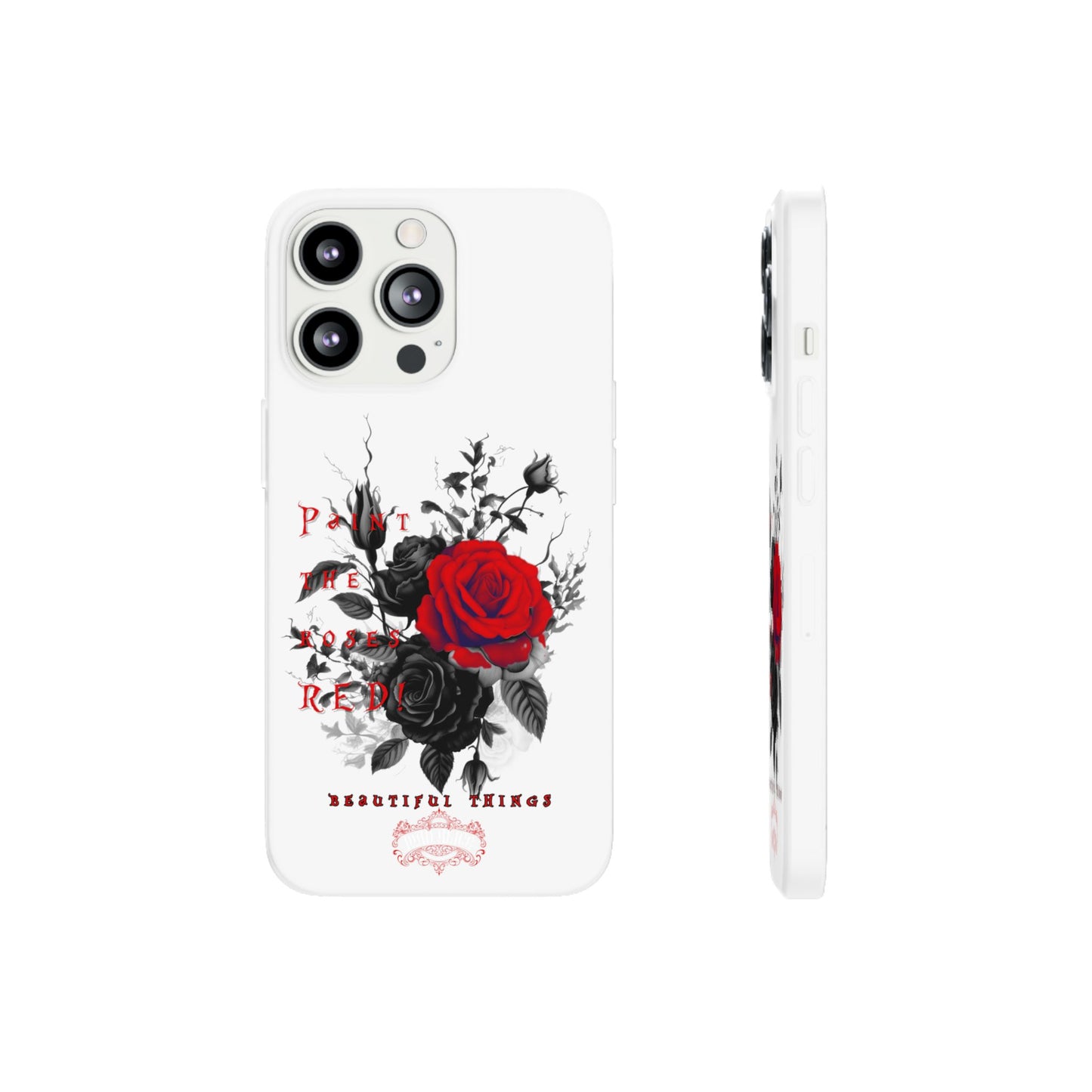 Red Rose Floral Phone Case — 'Paint the Red' Artistic iPhone Cover
