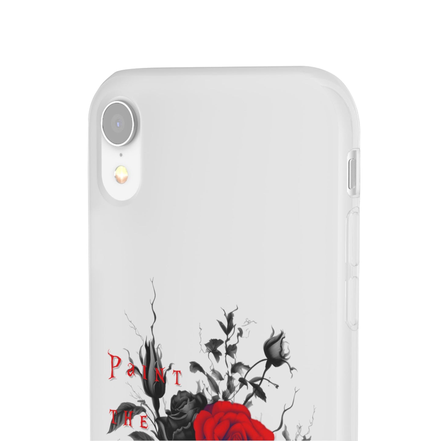 Red Rose Floral Phone Case — 'Paint the Red' Artistic iPhone Cover