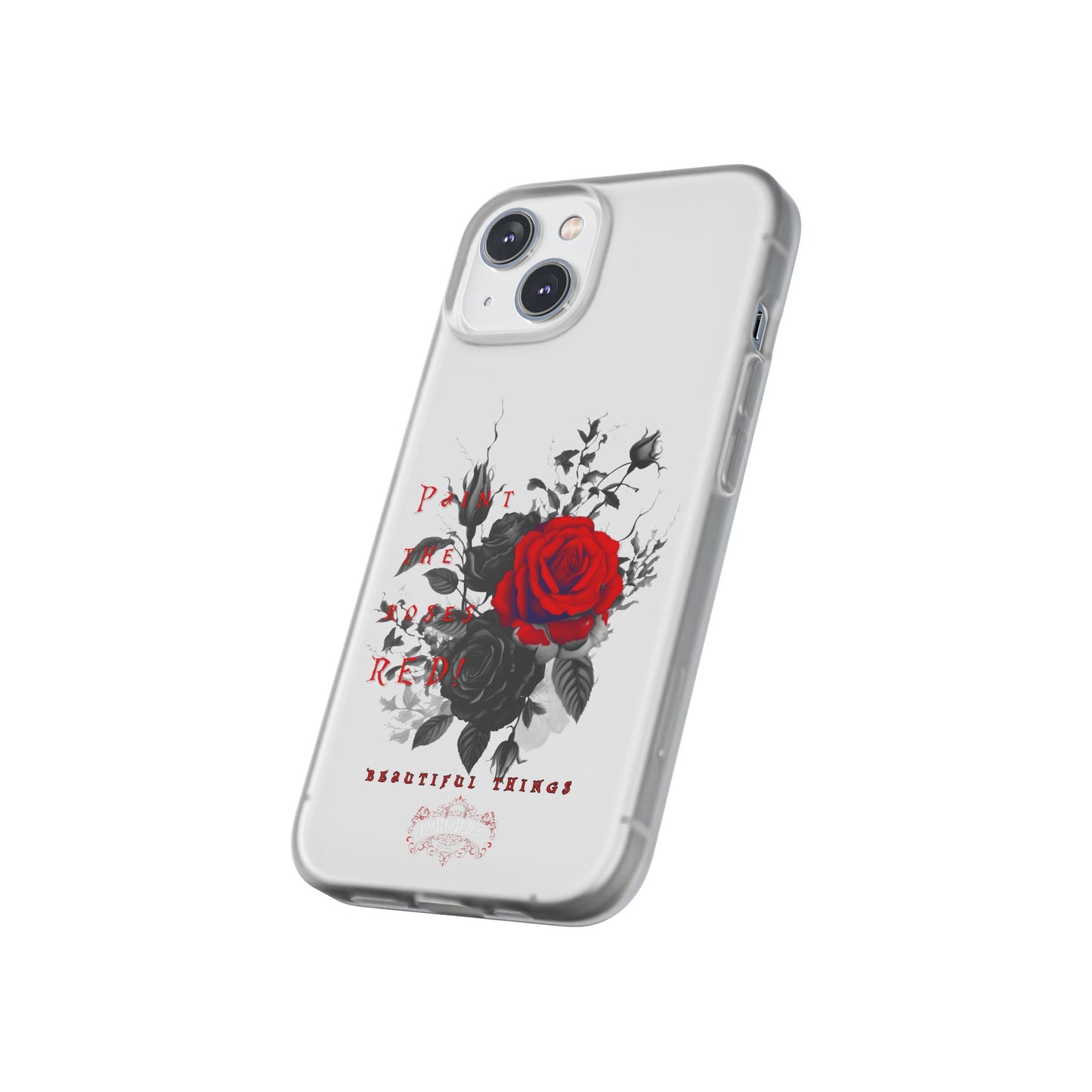 Red Rose Floral Phone Case — 'Paint the Red' Artistic iPhone Cover