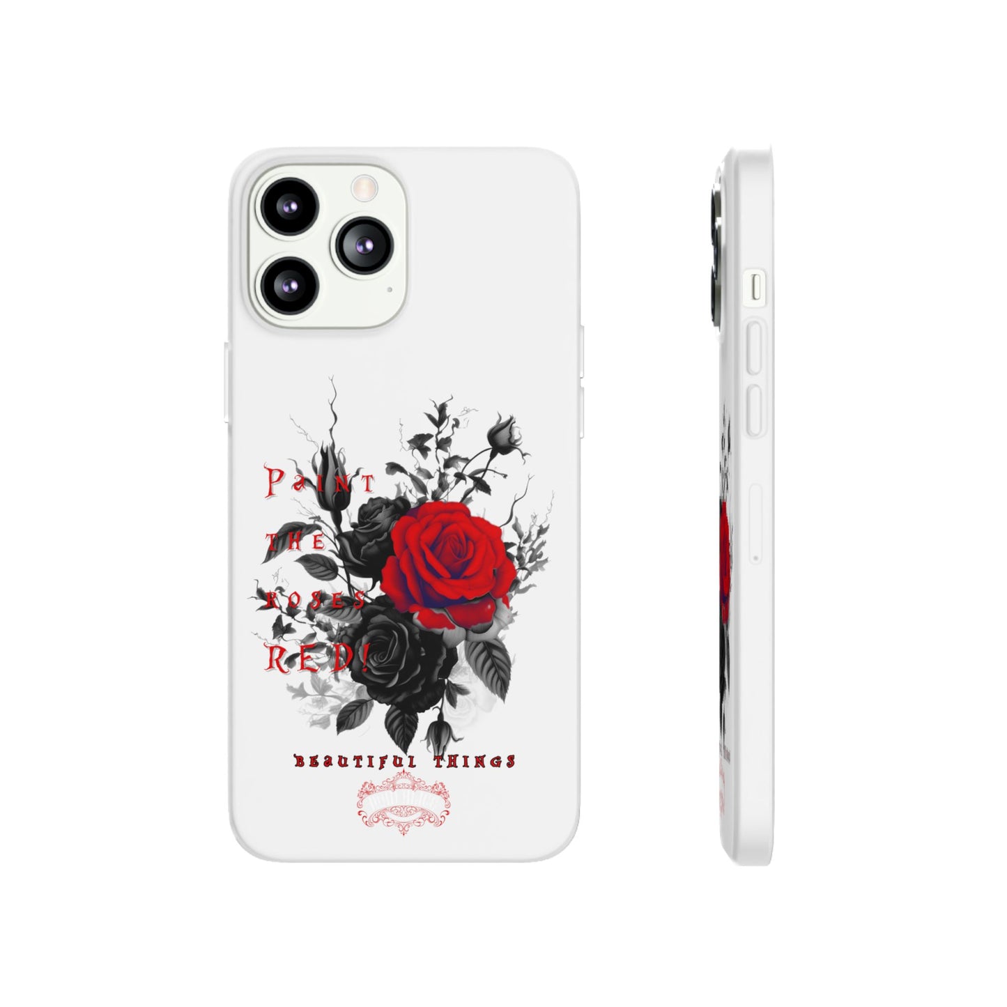 Red Rose Floral Phone Case — 'Paint the Red' Artistic iPhone Cover