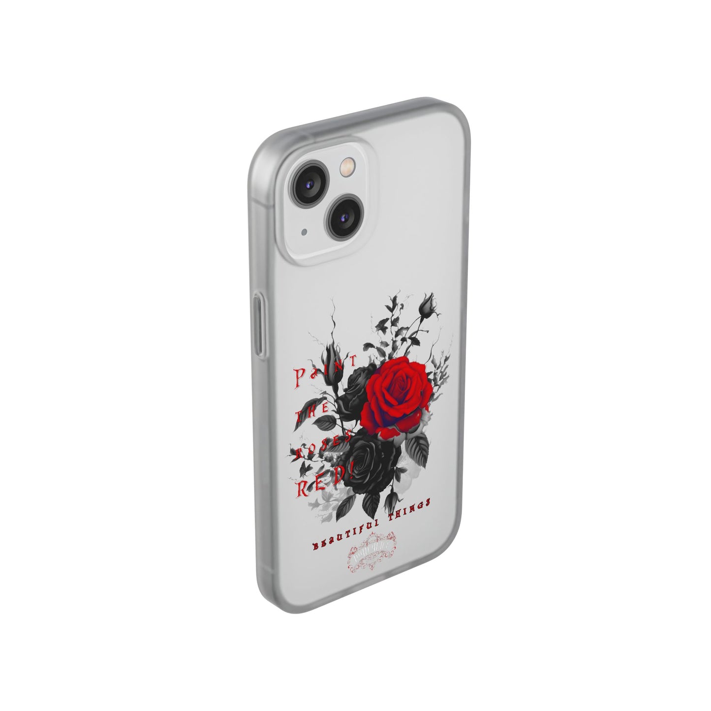 Red Rose Floral Phone Case — 'Paint the Red' Artistic iPhone Cover