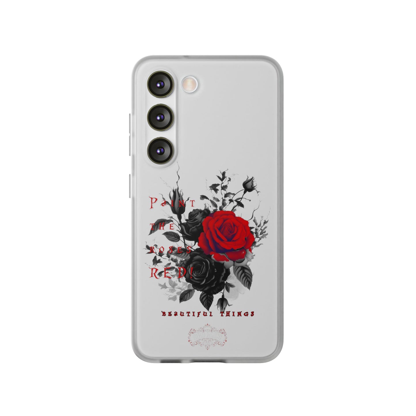 Red Rose Floral Phone Case — 'Paint the Red' Artistic iPhone Cover