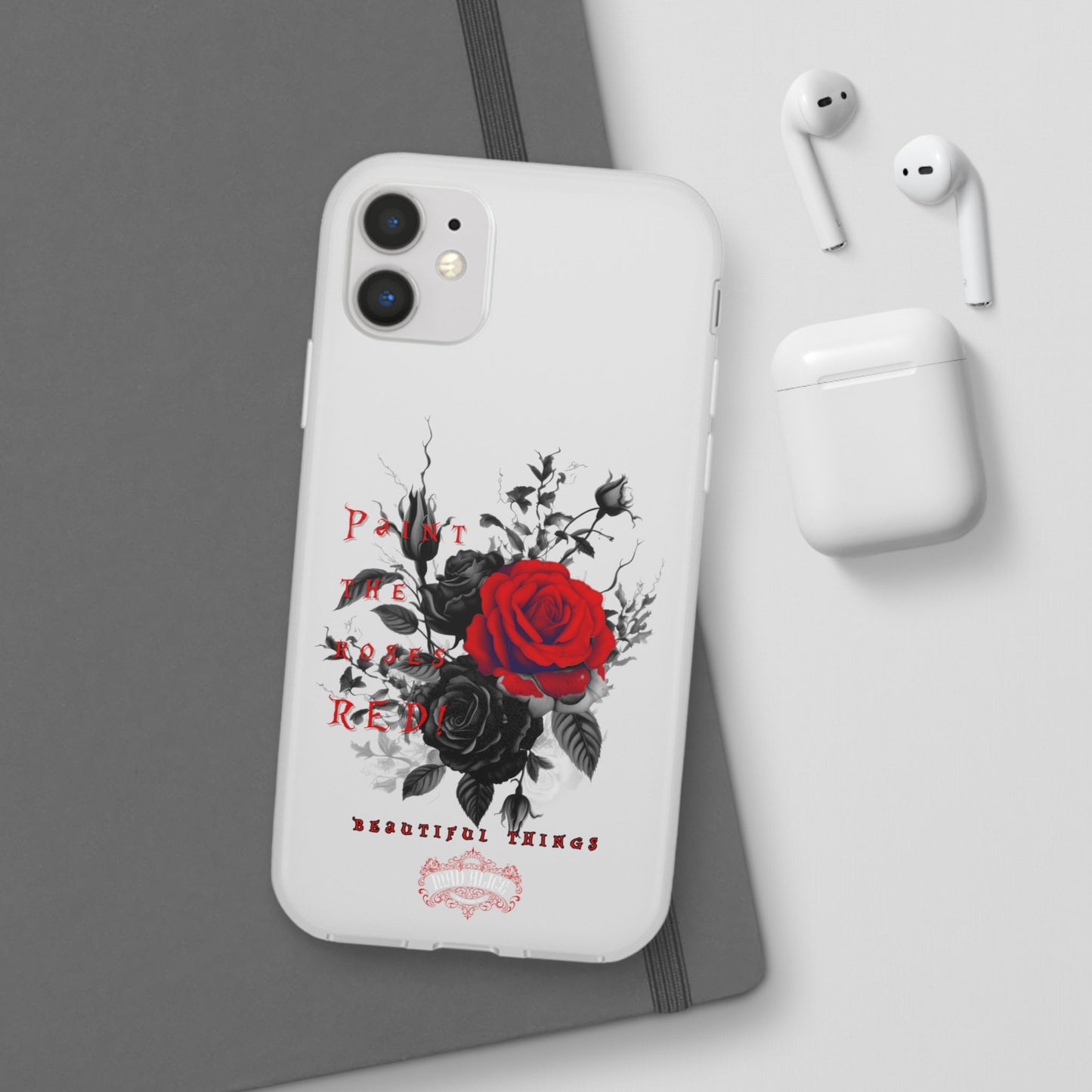 Red Rose Floral Phone Case — 'Paint the Red' Artistic iPhone Cover