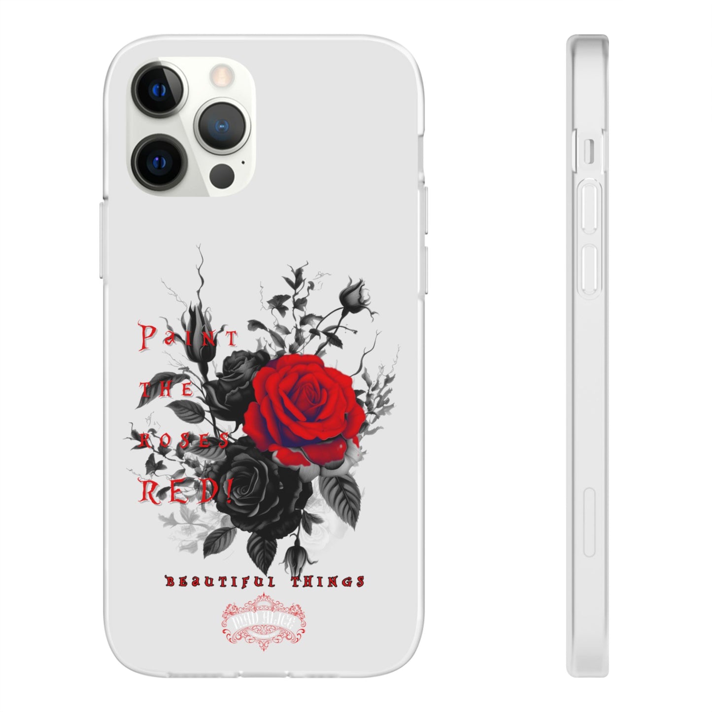 Red Rose Floral Phone Case — 'Paint the Red' Artistic iPhone Cover
