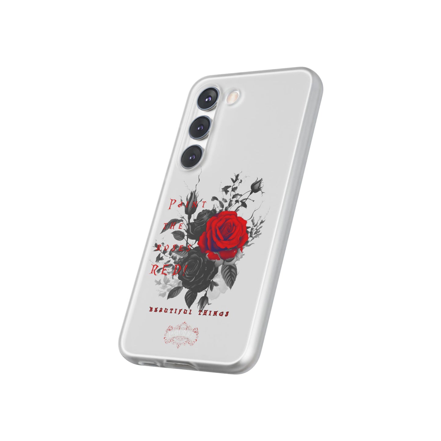 Red Rose Floral Phone Case — 'Paint the Red' Artistic iPhone Cover