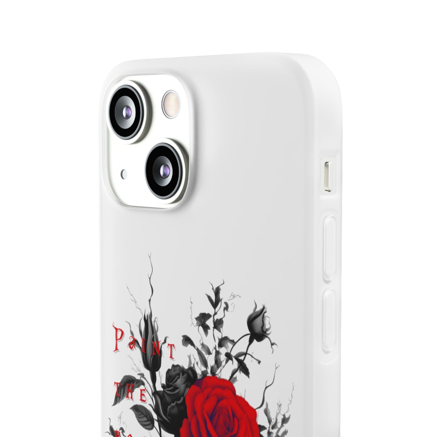 Red Rose Floral Phone Case — 'Paint the Red' Artistic iPhone Cover