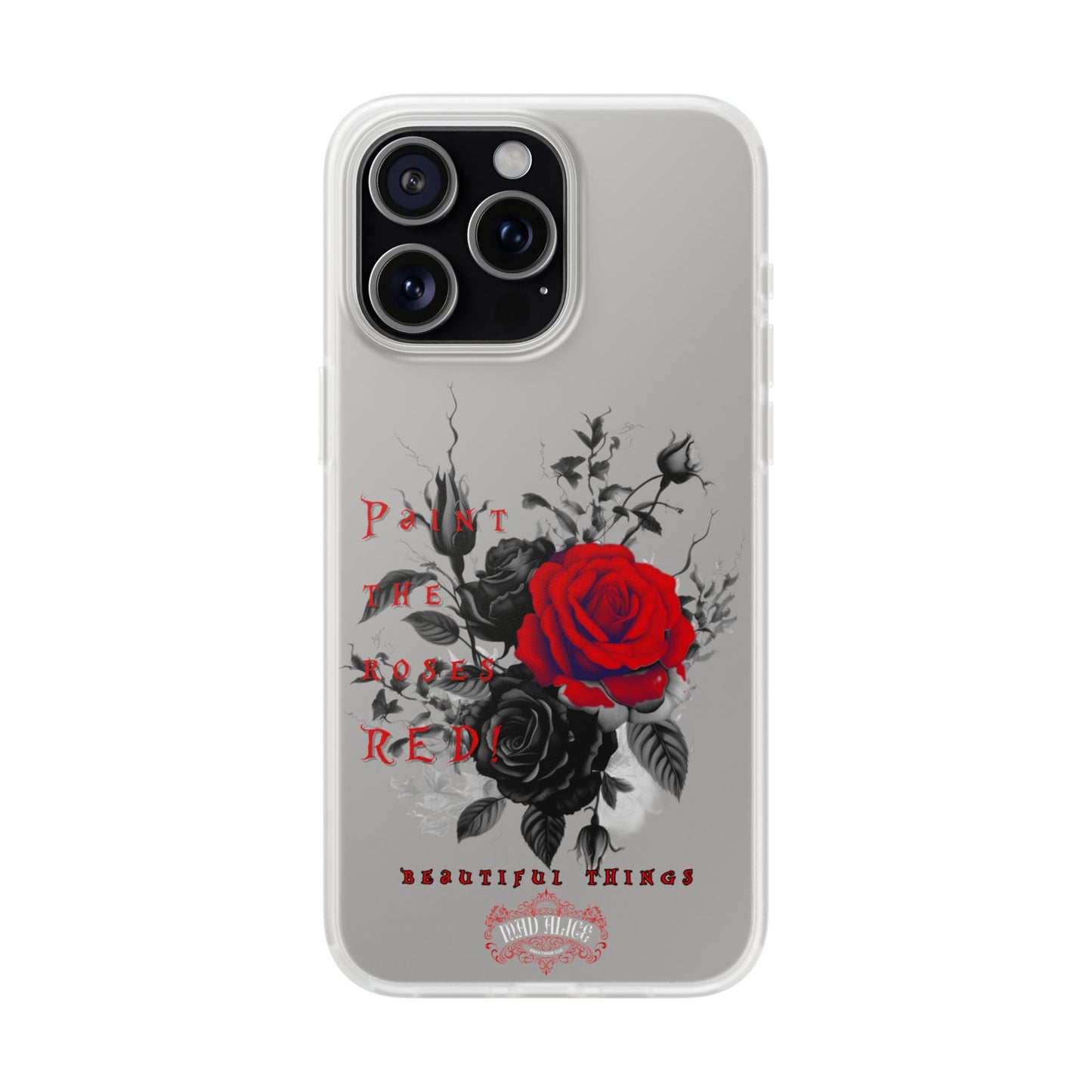 Red Rose Floral Phone Case — 'Paint the Red' Artistic iPhone Cover
