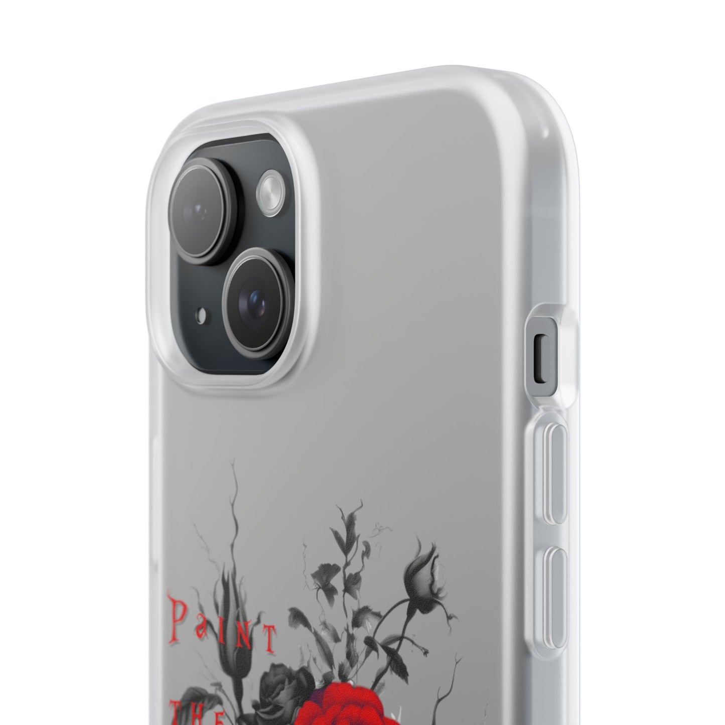 Red Rose Floral Phone Case — 'Paint the Red' Artistic iPhone Cover
