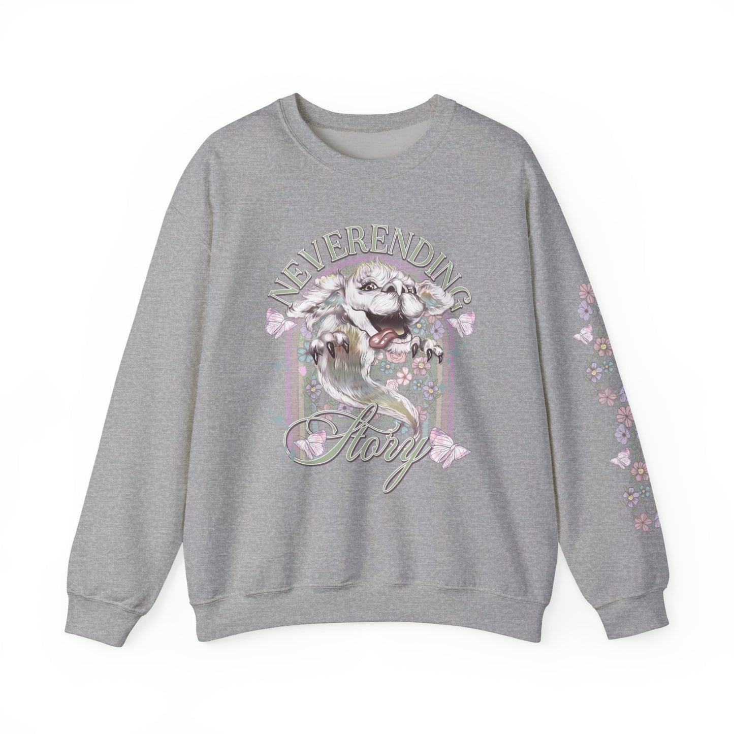Neverending Story Sweatshirt — Fantasy Cat Graphic Crewneck