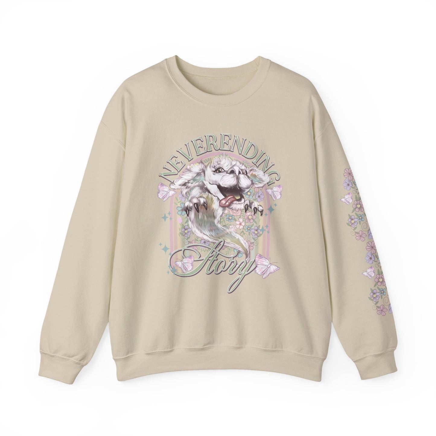 Neverending Story Sweatshirt — Fantasy Cat Graphic Crewneck