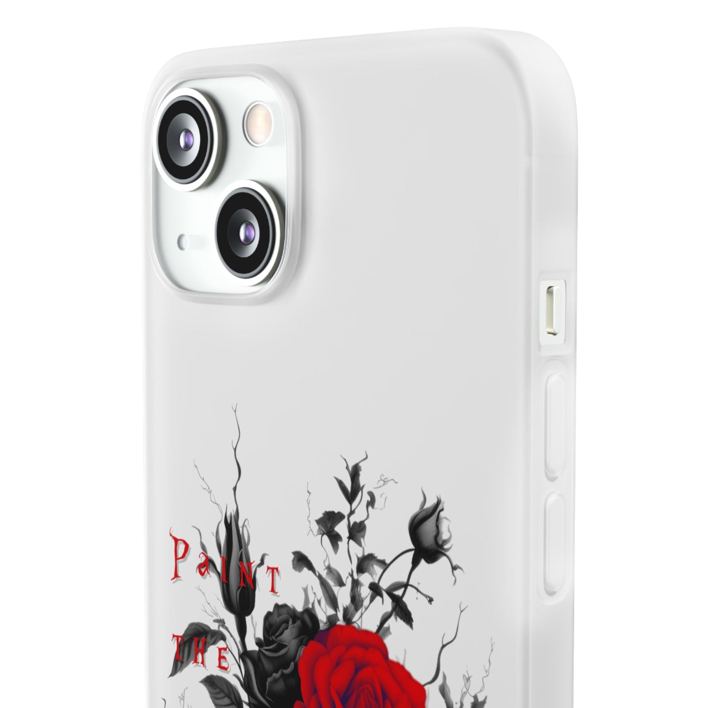 Red Rose Floral Phone Case — 'Paint the Red' Artistic iPhone Cover