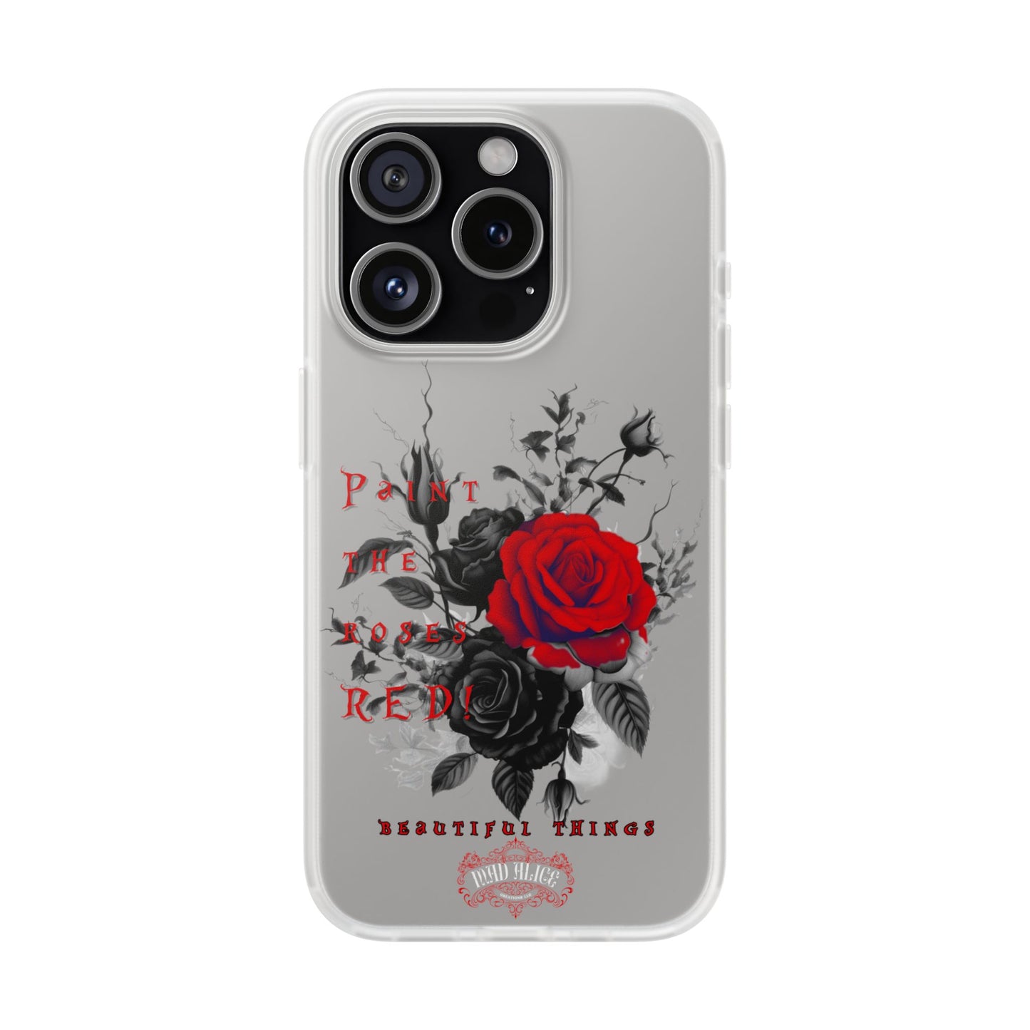 Red Rose Floral Phone Case — 'Paint the Red' Artistic iPhone Cover