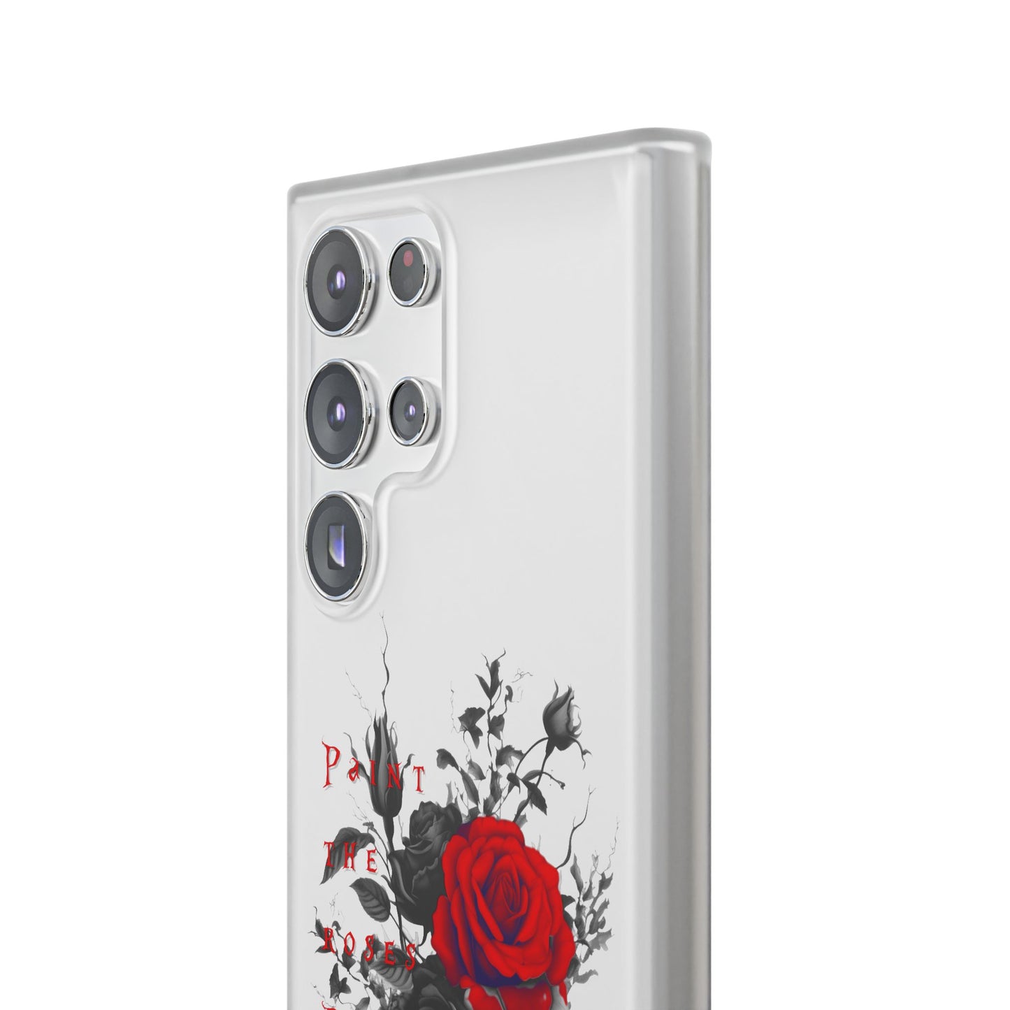 Red Rose Floral Phone Case — 'Paint the Red' Artistic iPhone Cover
