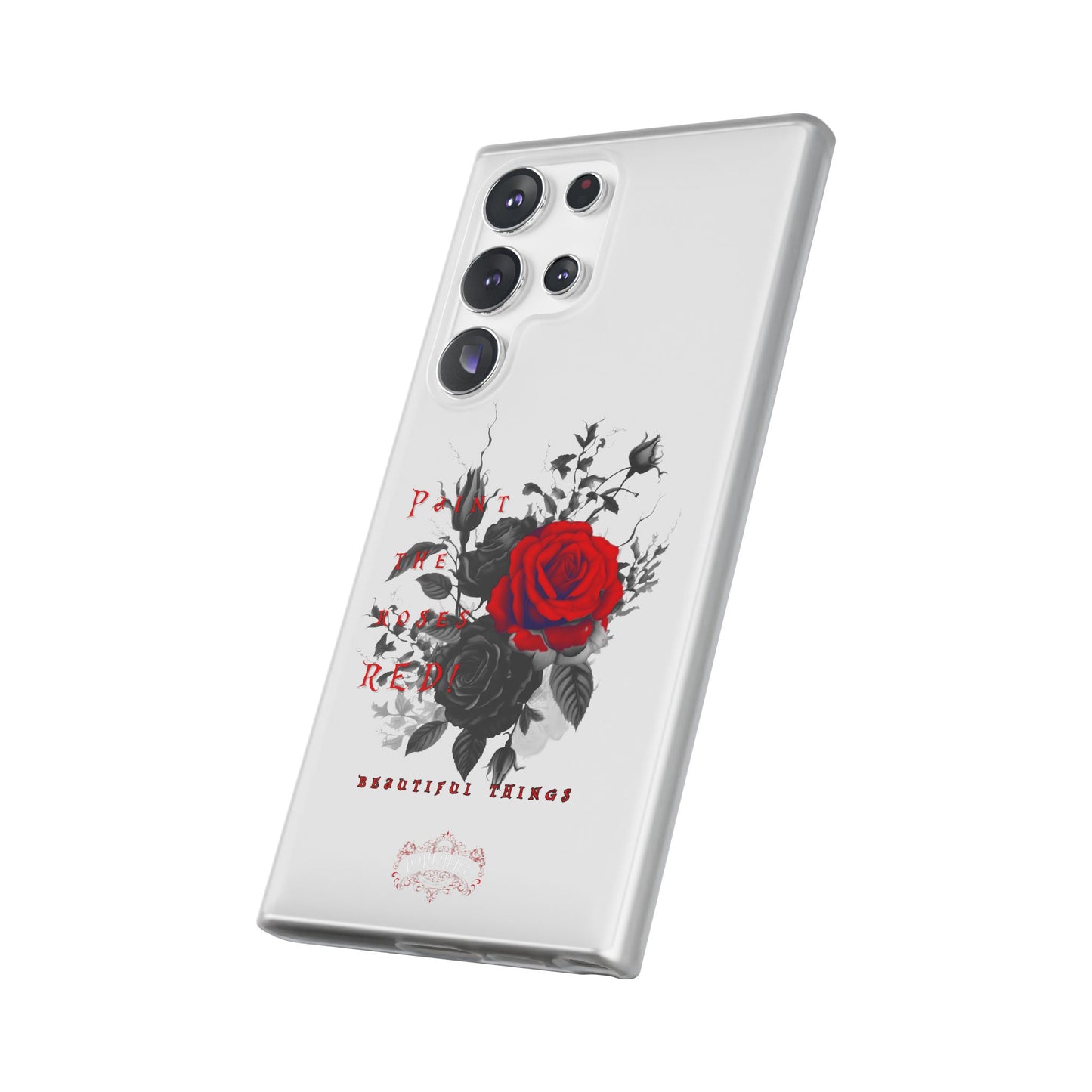 Red Rose Floral Phone Case — 'Paint the Red' Artistic iPhone Cover