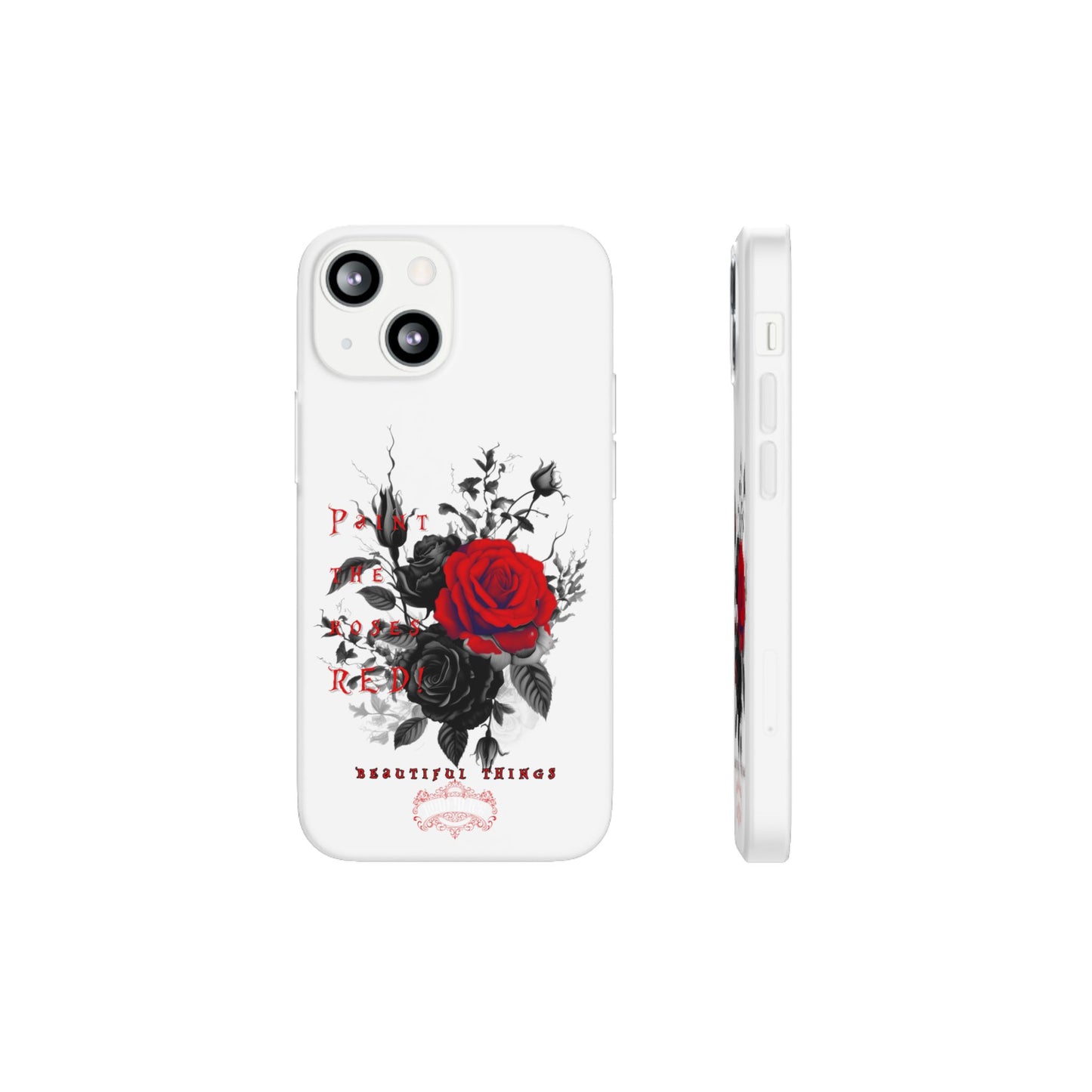 Red Rose Floral Phone Case — 'Paint the Red' Artistic iPhone Cover