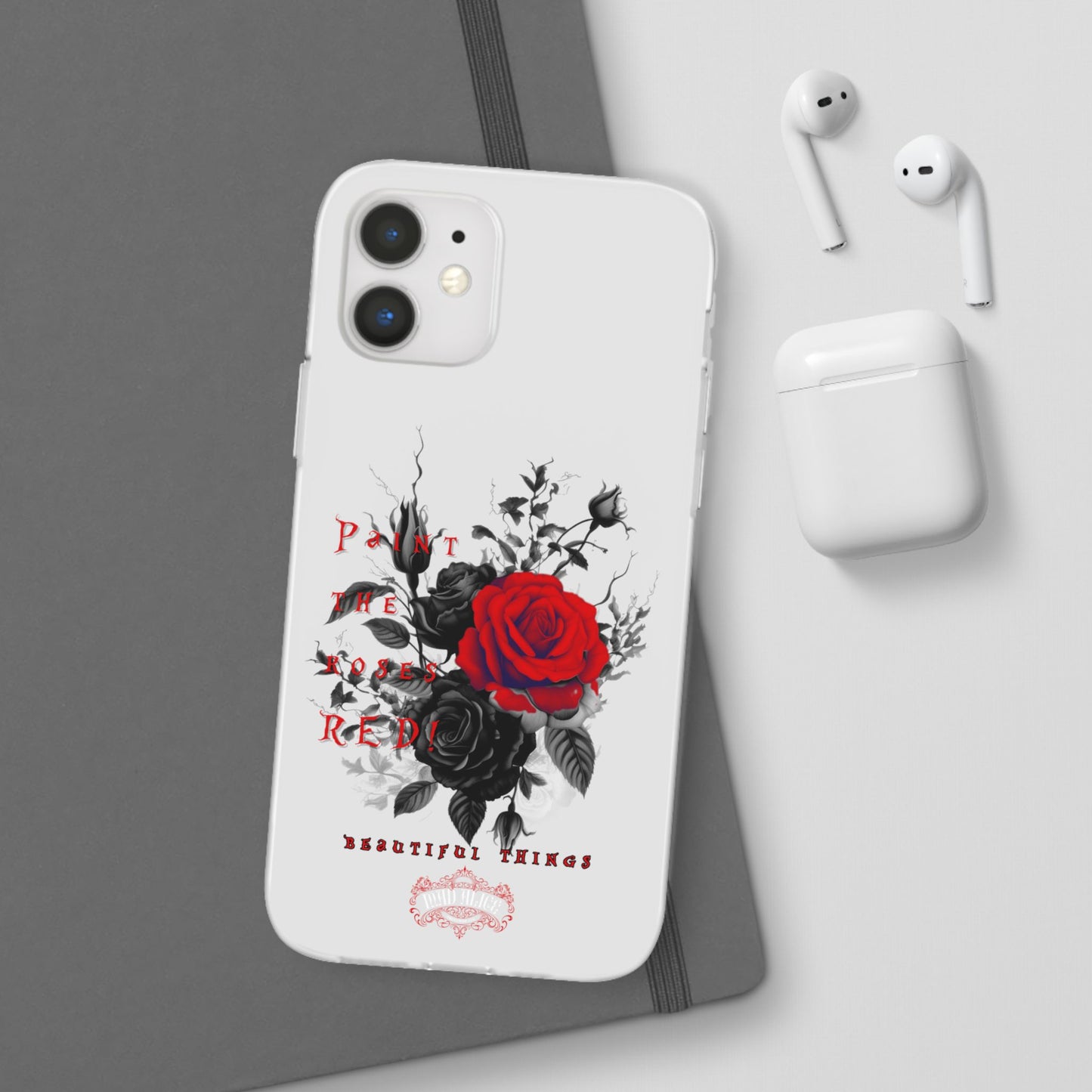 Red Rose Floral Phone Case — 'Paint the Red' Artistic iPhone Cover