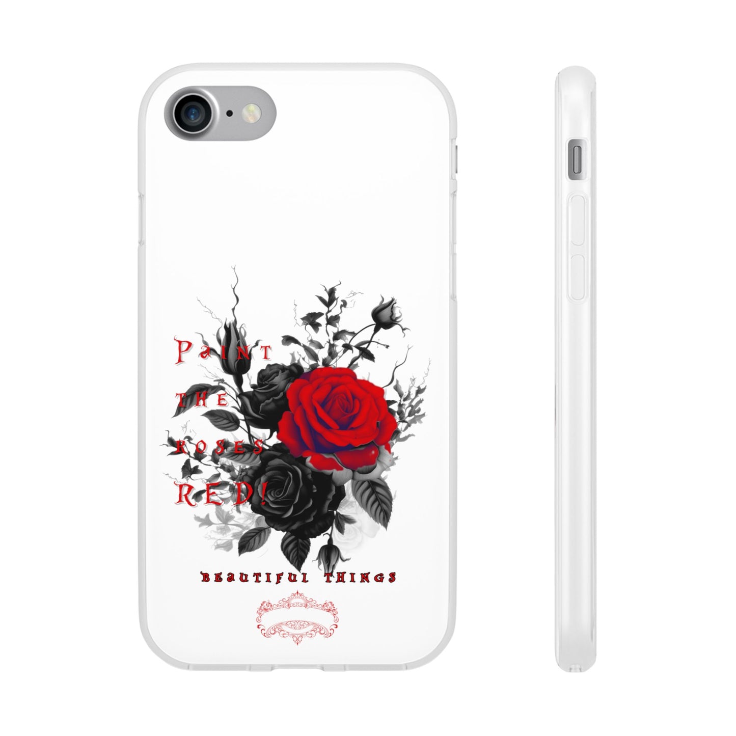Red Rose Floral Phone Case — 'Paint the Red' Artistic iPhone Cover