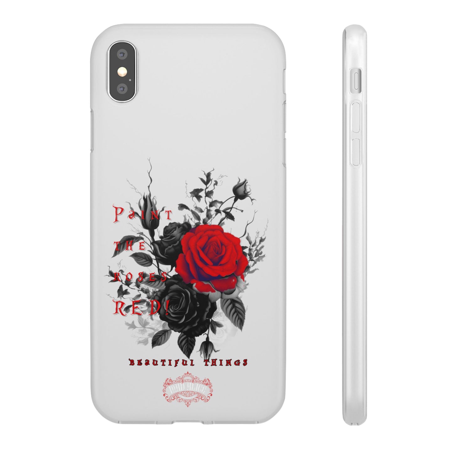 Red Rose Floral Phone Case — 'Paint the Red' Artistic iPhone Cover