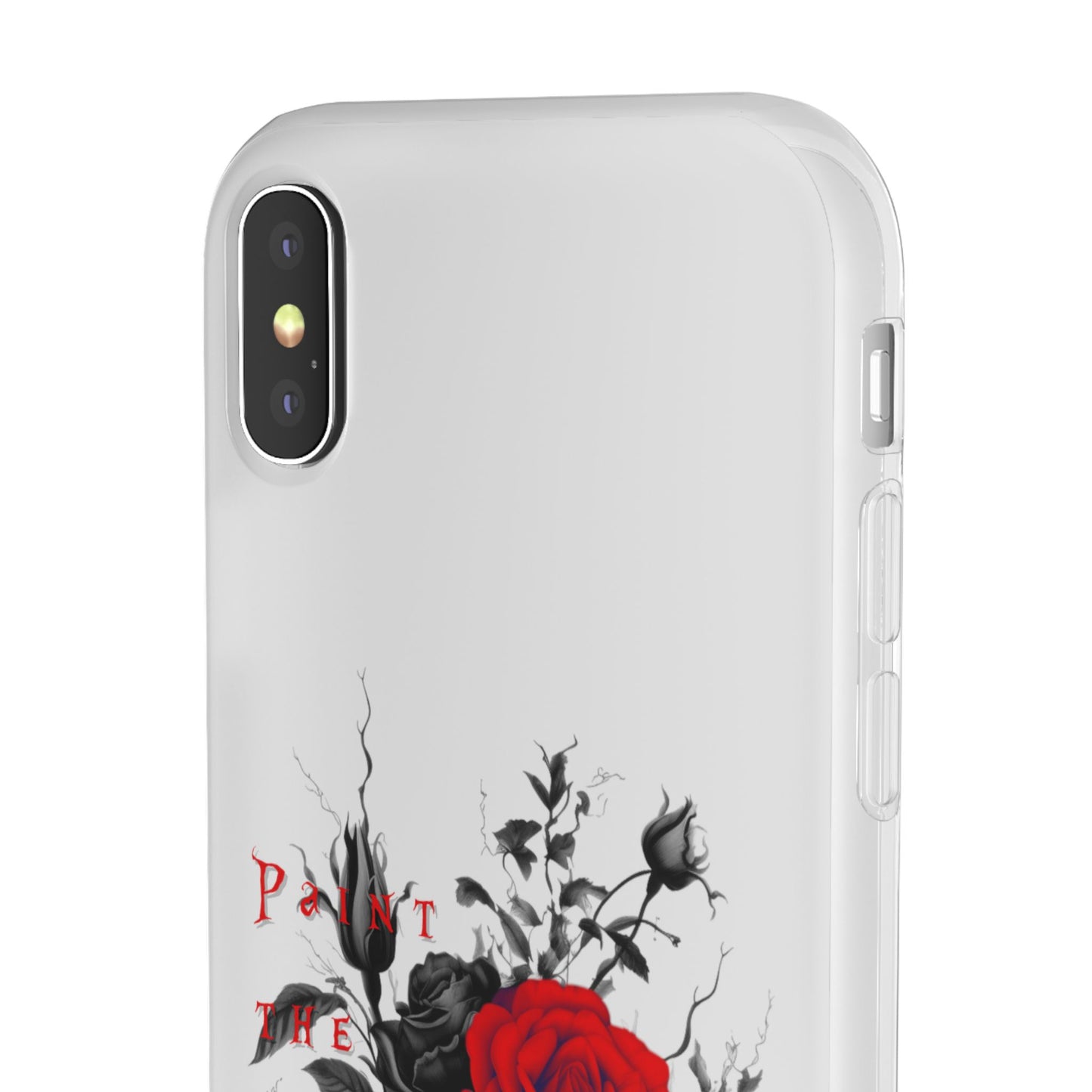 Red Rose Floral Phone Case — 'Paint the Red' Artistic iPhone Cover
