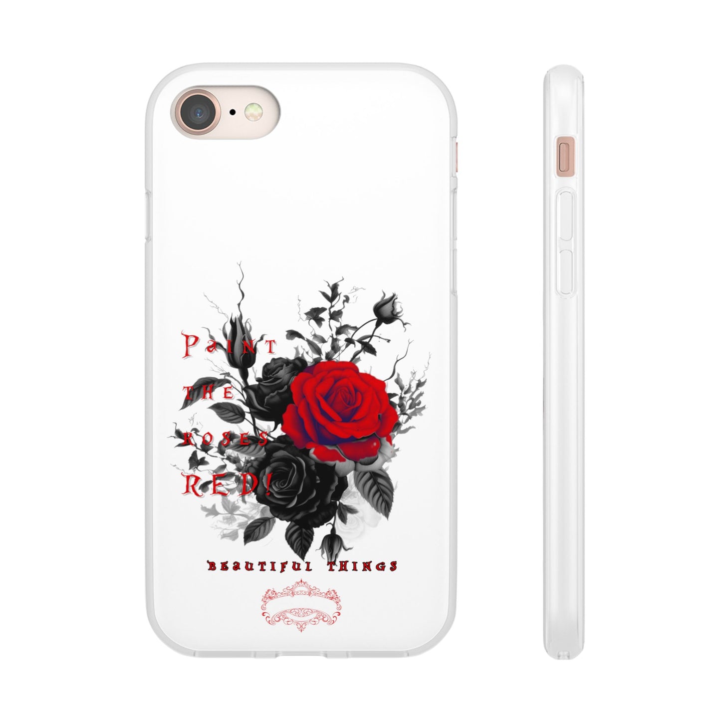 Red Rose Floral Phone Case — 'Paint the Red' Artistic iPhone Cover