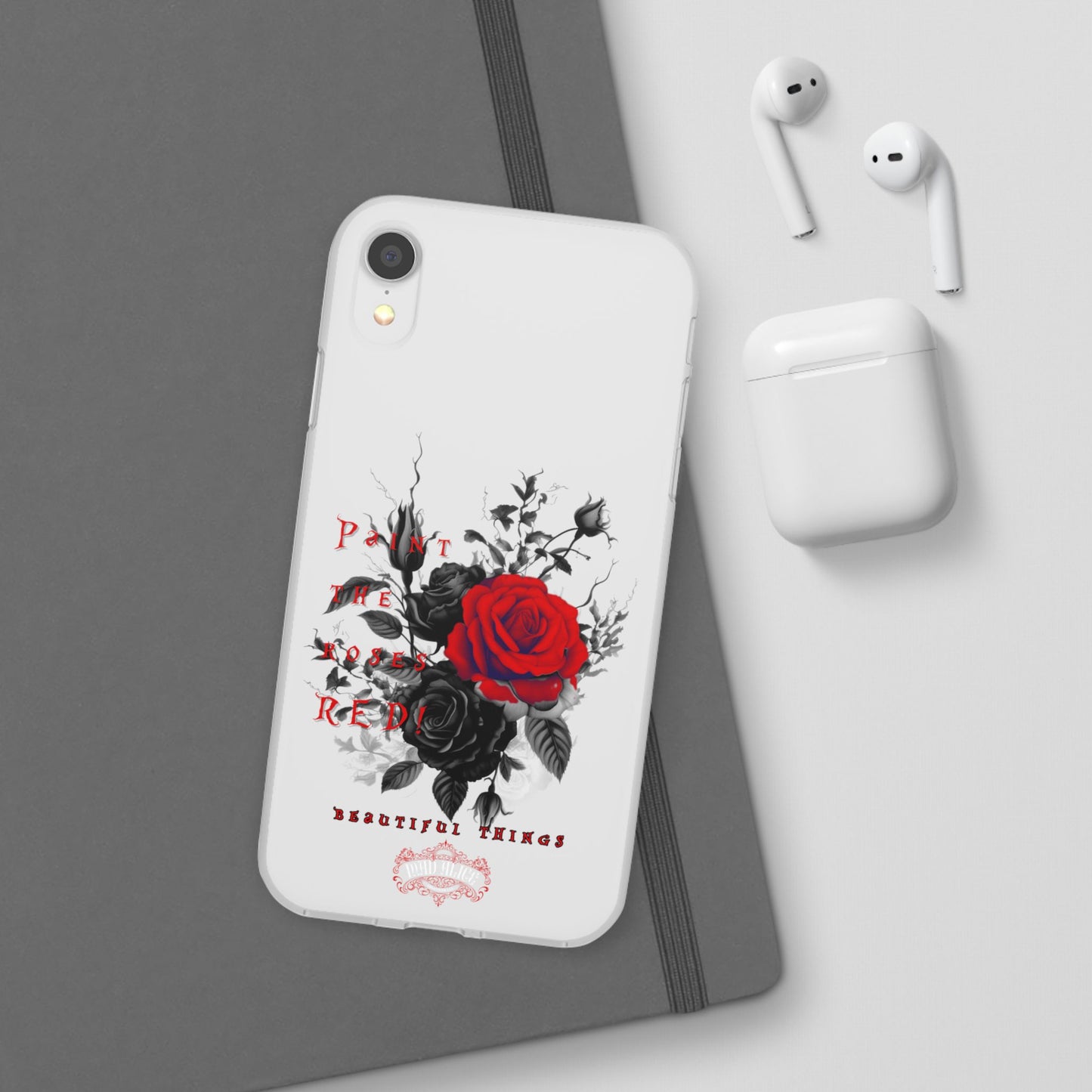 Red Rose Floral Phone Case — 'Paint the Red' Artistic iPhone Cover