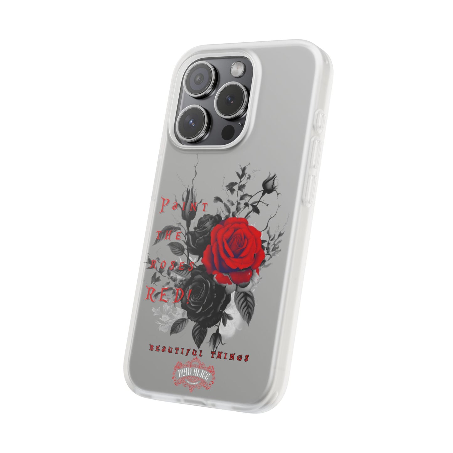 Red Rose Floral Phone Case — 'Paint the Red' Artistic iPhone Cover