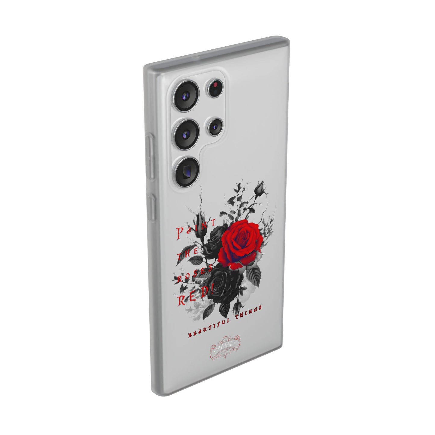 Red Rose Floral Phone Case — 'Paint the Red' Artistic iPhone Cover