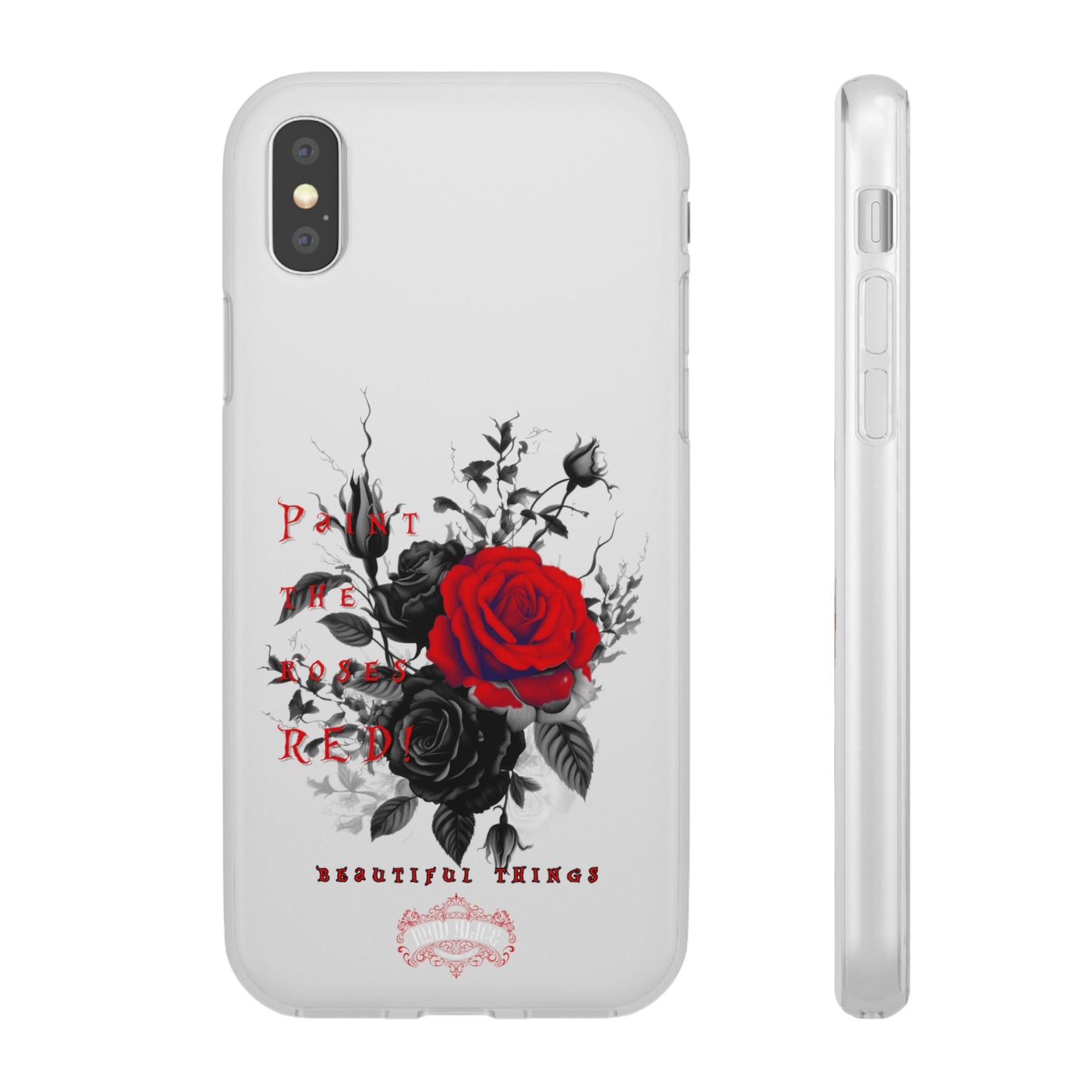 Red Rose Floral Phone Case — 'Paint the Red' Artistic iPhone Cover