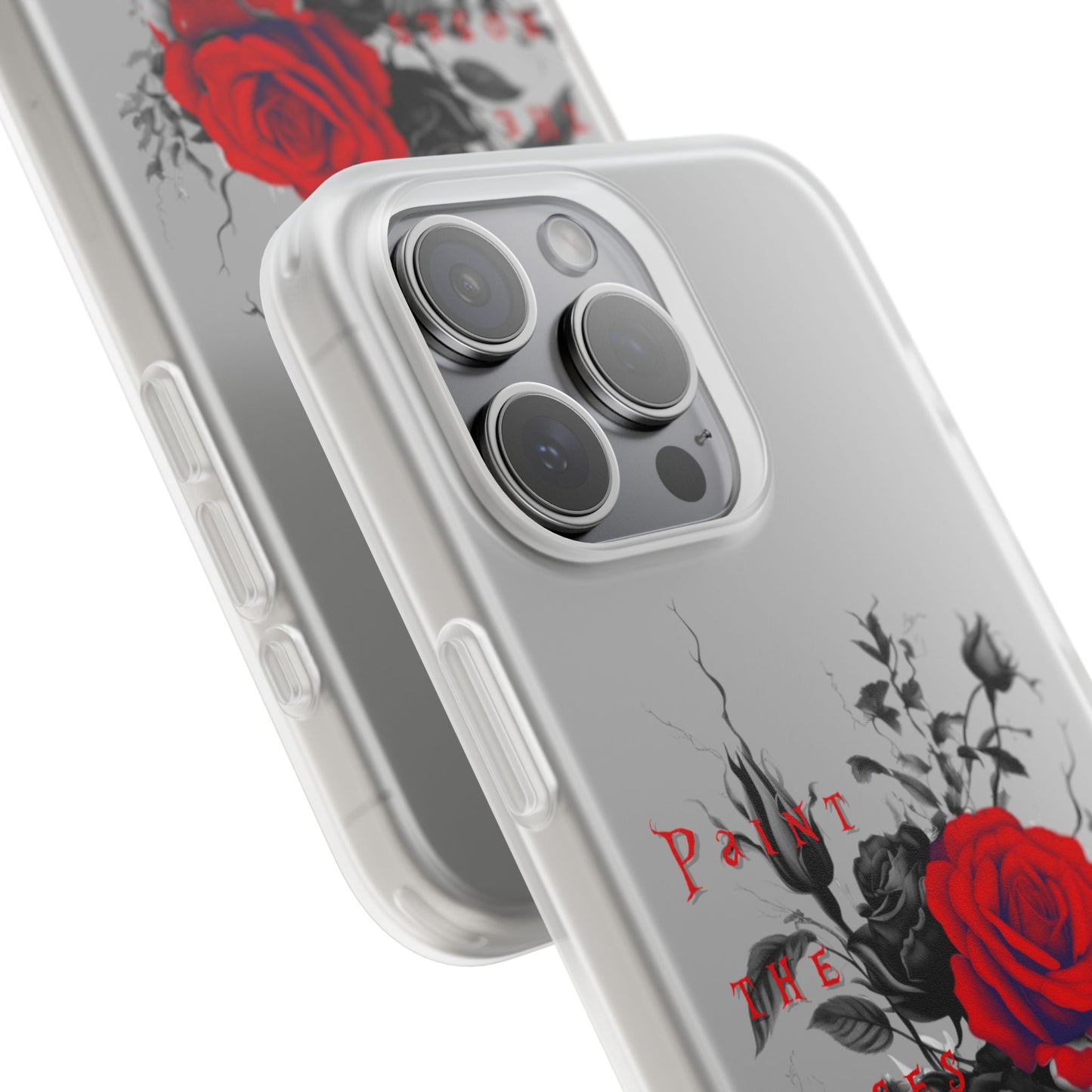 Red Rose Floral Phone Case — 'Paint the Red' Artistic iPhone Cover