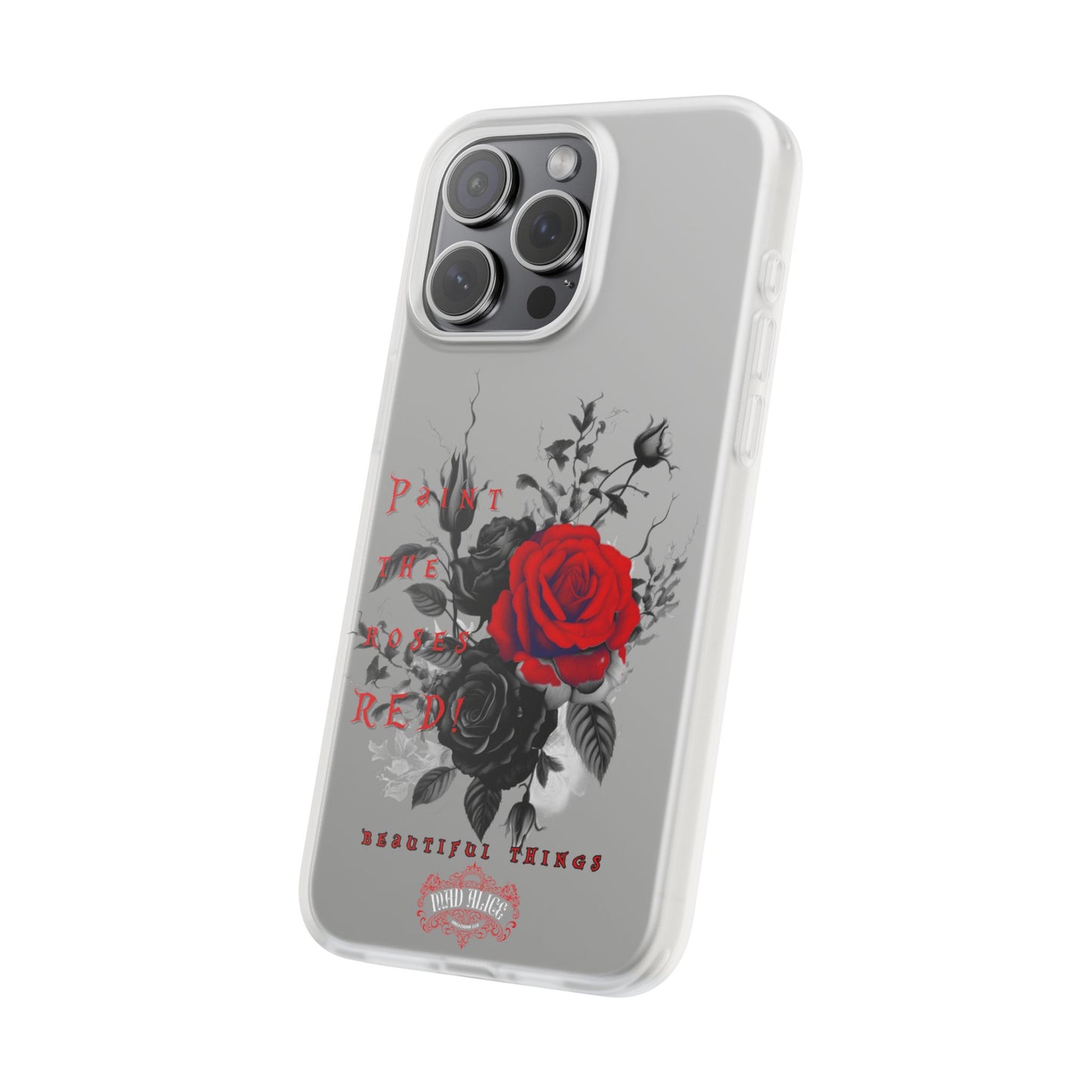 Red Rose Floral Phone Case — 'Paint the Red' Artistic iPhone Cover