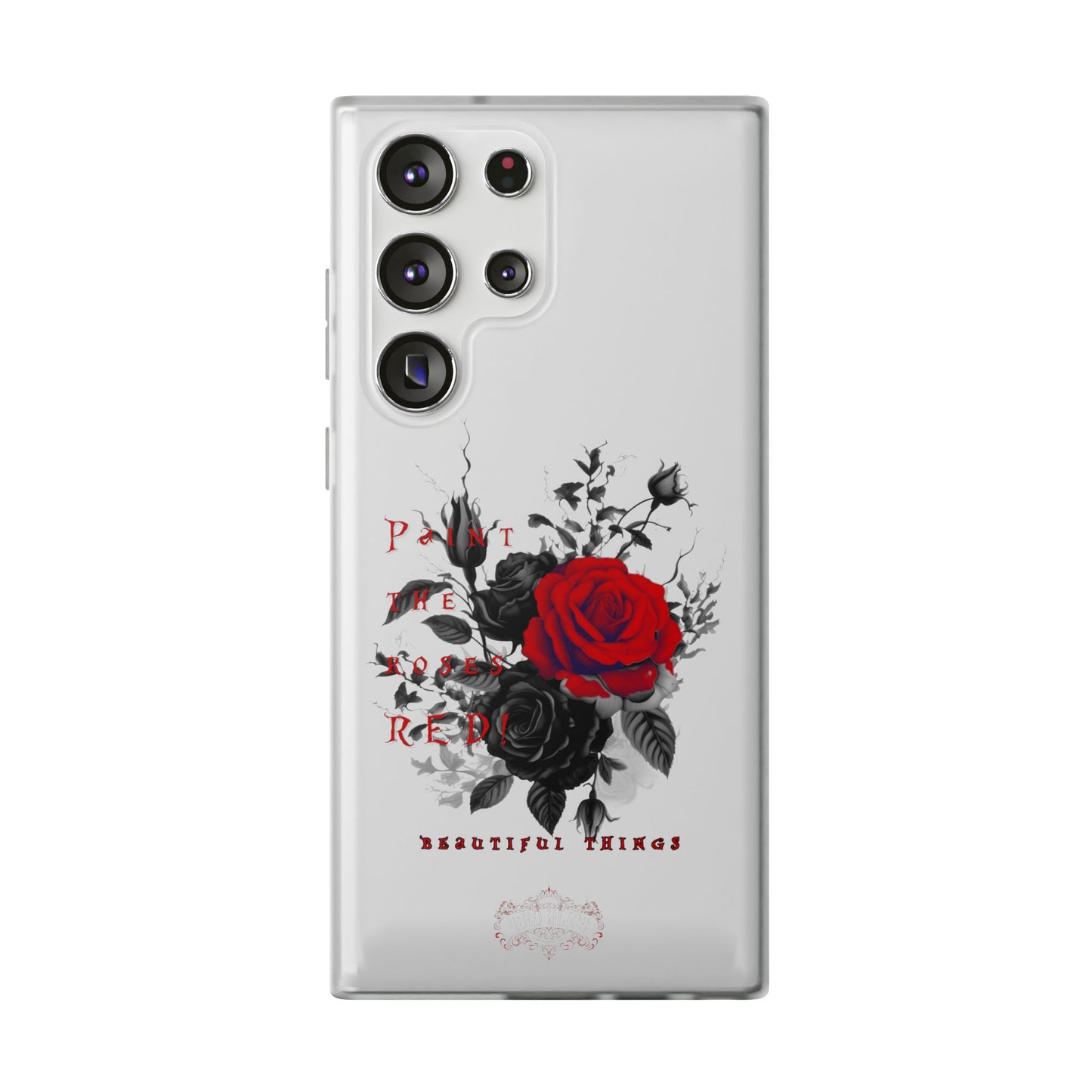 Red Rose Floral Phone Case — 'Paint the Red' Artistic iPhone Cover