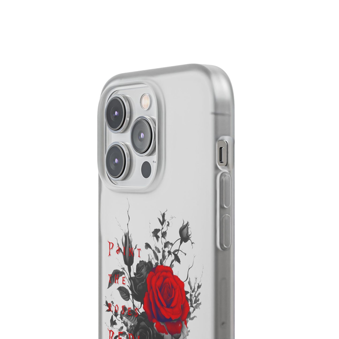 Red Rose Floral Phone Case — 'Paint the Red' Artistic iPhone Cover